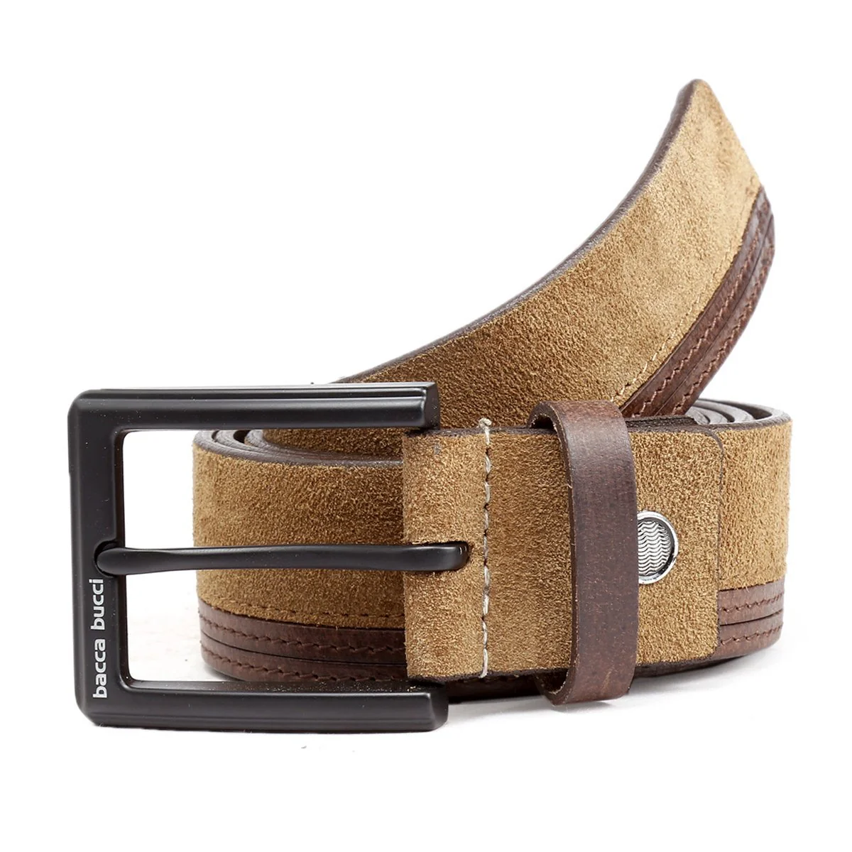 Bacca Bucci dress Belt full Leather & Suede Belt with nickle free Buckle - Image 3