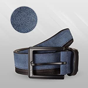 Bacca Bucci dress Belt full Leather & Suede Belt with nickle free Buckle - Image 2