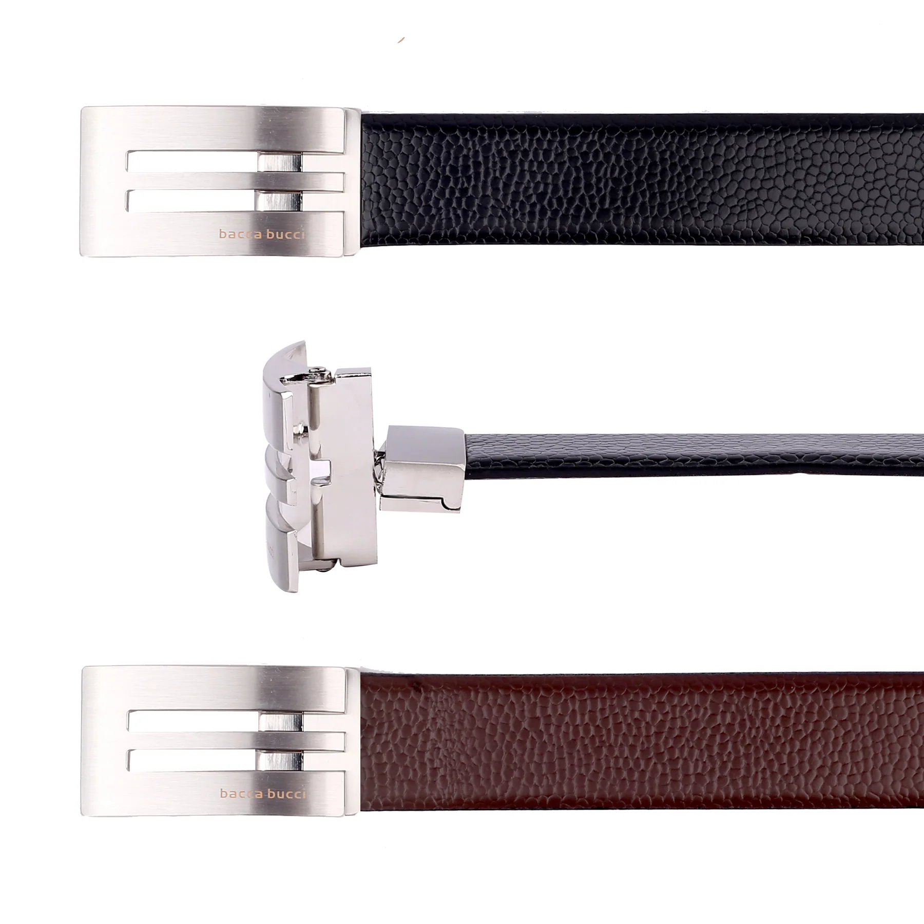 Bacca Bucci Auto reversible dress belt with Genuine Leather - Image 5