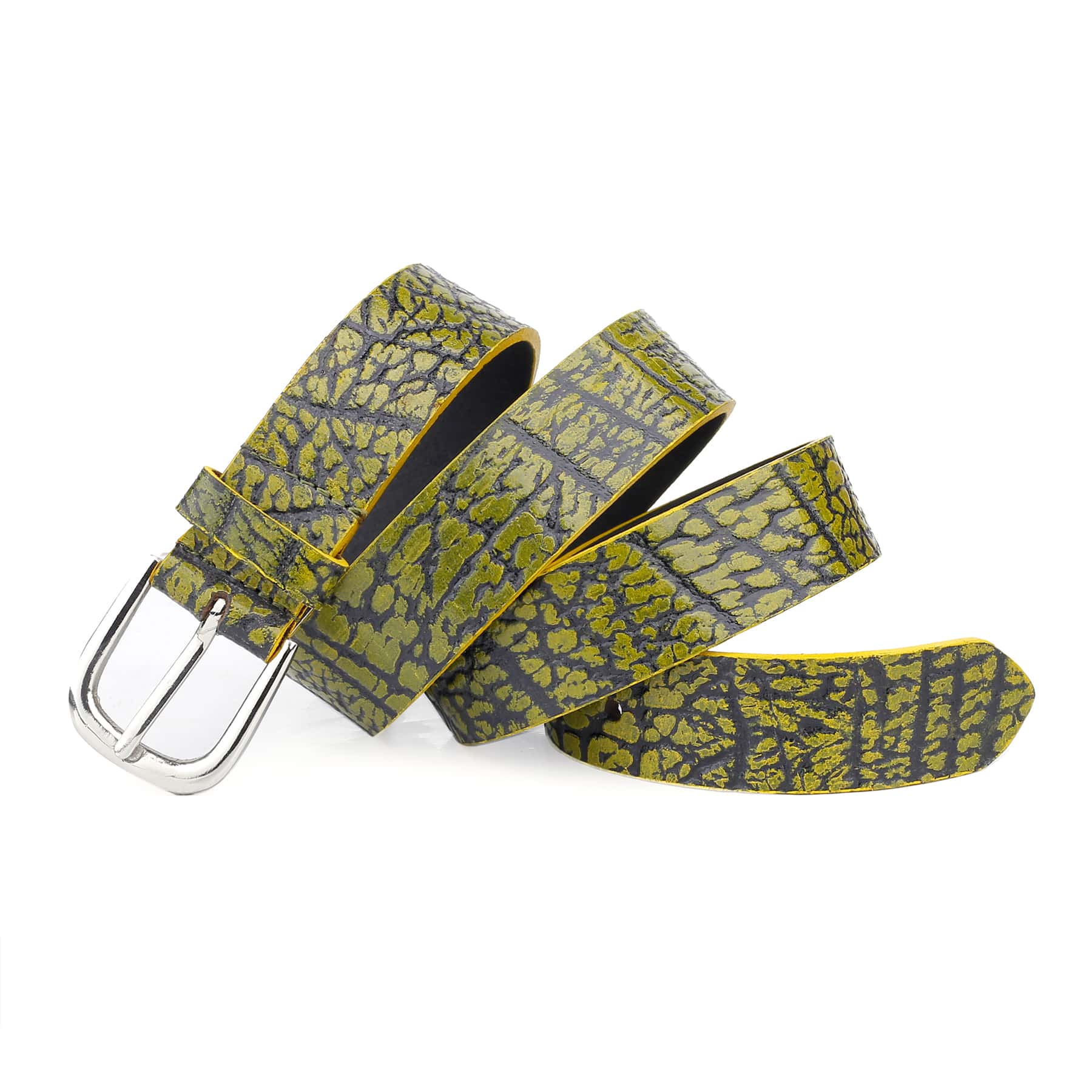 Bacca Bucci 'AURELIA VIRENTIS' Elite Series: Women’s Textured Genuine Leather Belt with Artisanal Pattern - Image 3