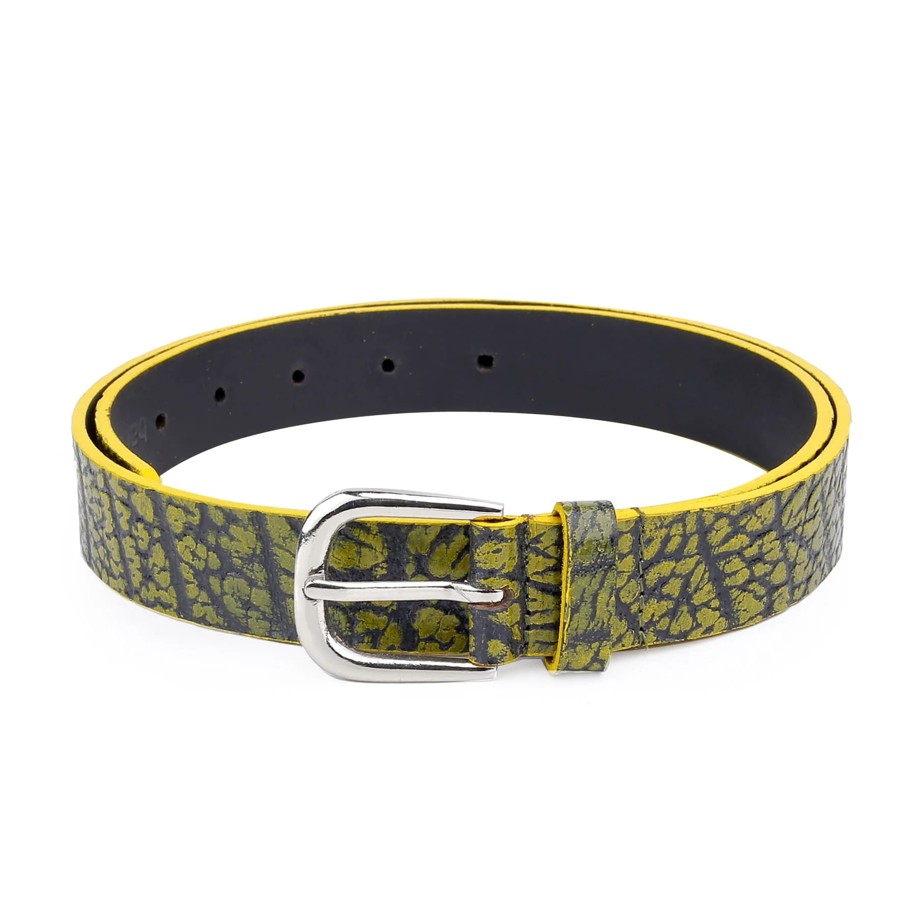 Bacca Bucci 'AURELIA VIRENTIS' Elite Series: Women’s Textured Genuine Leather Belt with Artisanal Pattern - Image 5