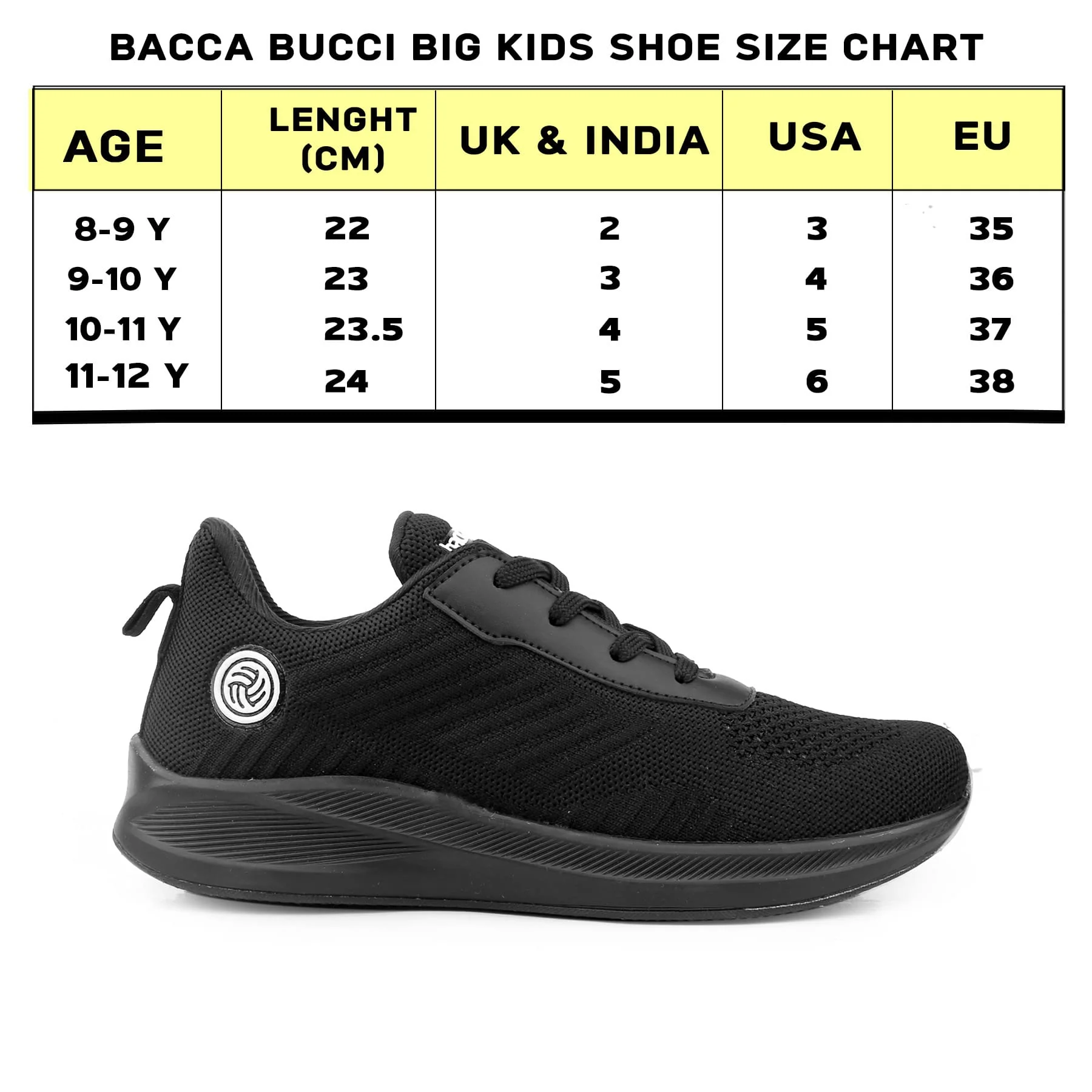 Bacca Bucci Boys or Girls Essential Knit Running Sports Shoe (Age: 8 year to 12 years) - Image 5