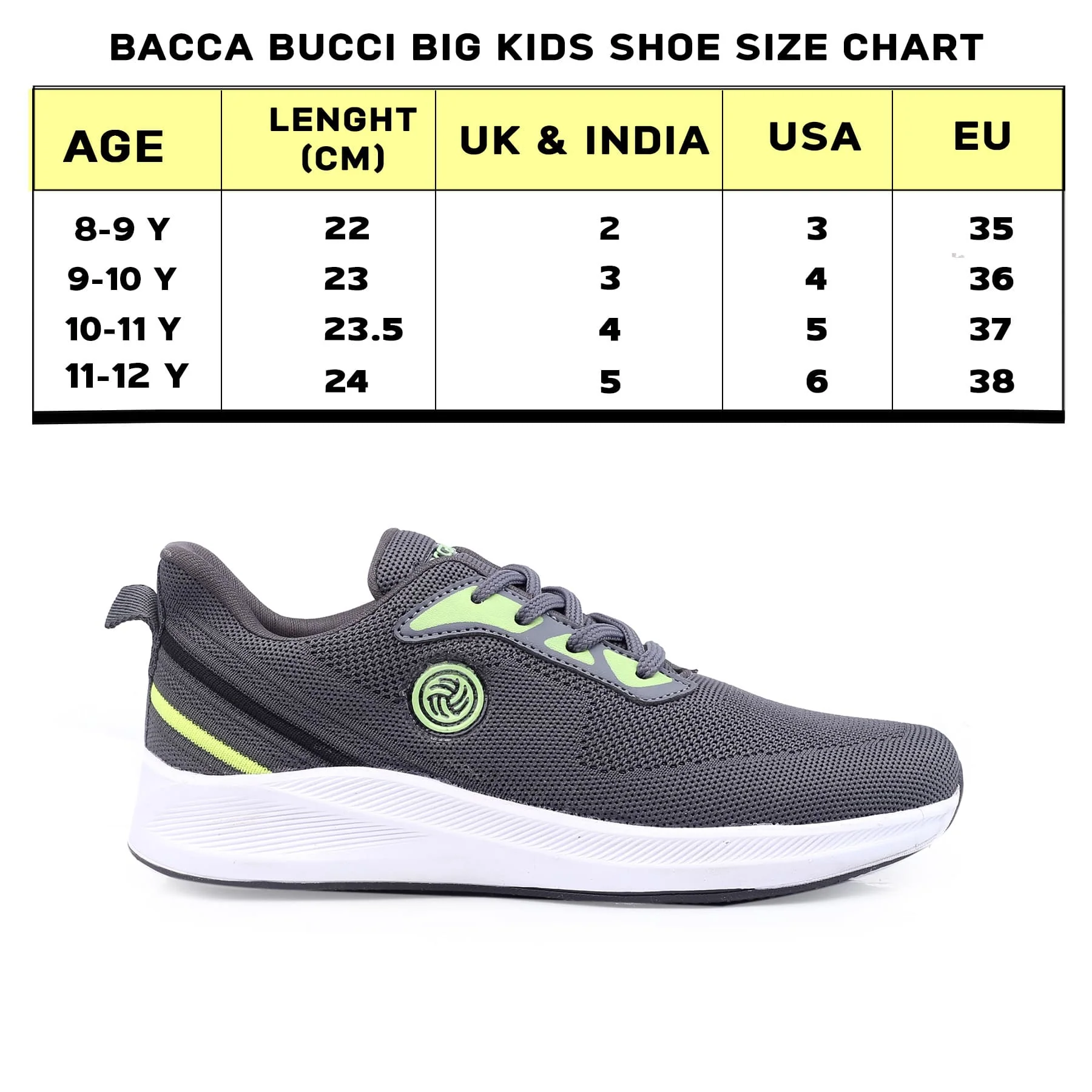 Bacca Bucci Boys or Girls Essential Knit Running Sports Shoe (Age: 8 year to 12 years) - Image 17