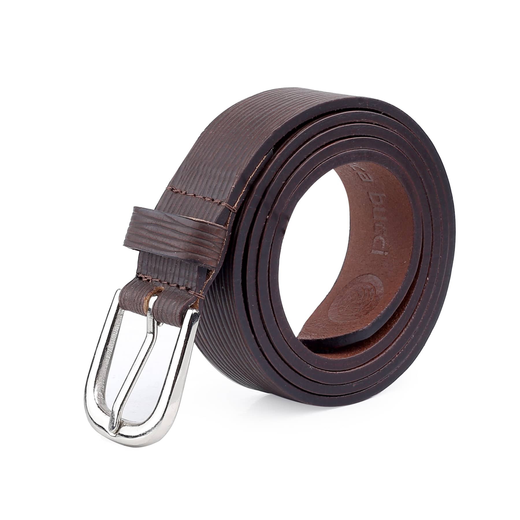 Bacca Bucci 'ELEGANTE' Slim Genuine Leather Belt—Textured Elegance for Versatile Styling- 28 MM - Image 2