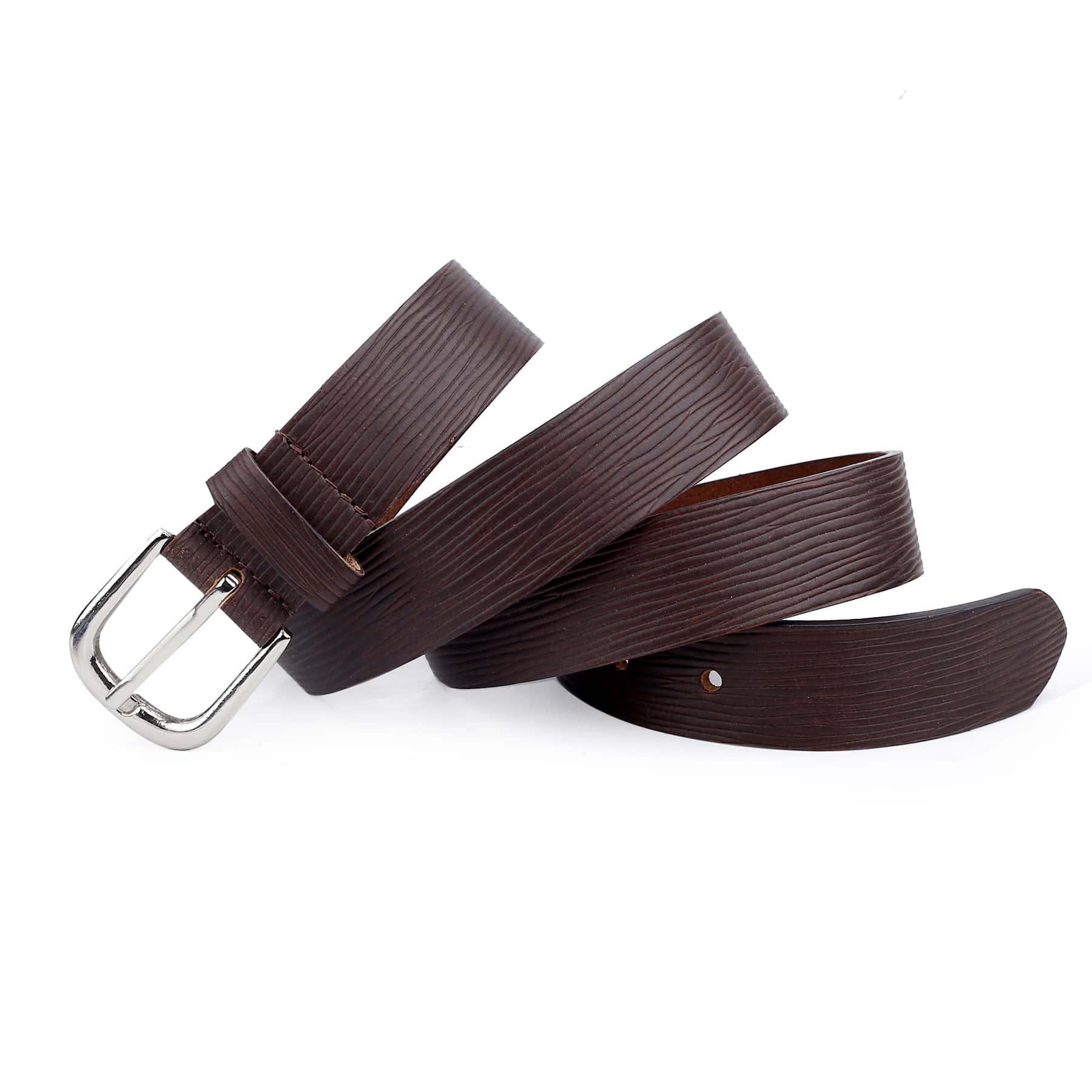 Bacca Bucci 'ELEGANTE' Slim Genuine Leather Belt—Textured Elegance for Versatile Styling- 28 MM - Image 3