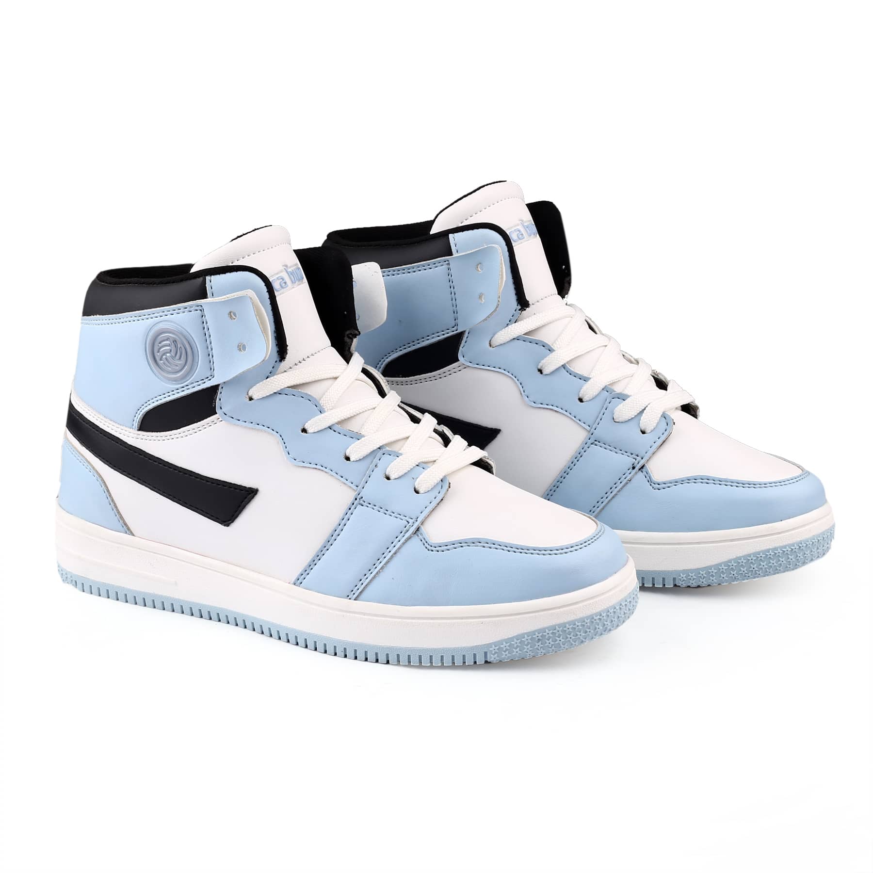 Bacca Bucci Femme High-Top Harmony Sneakers—Elegant Pastel Blue and Pink Women's Lace-Ups - Image 12