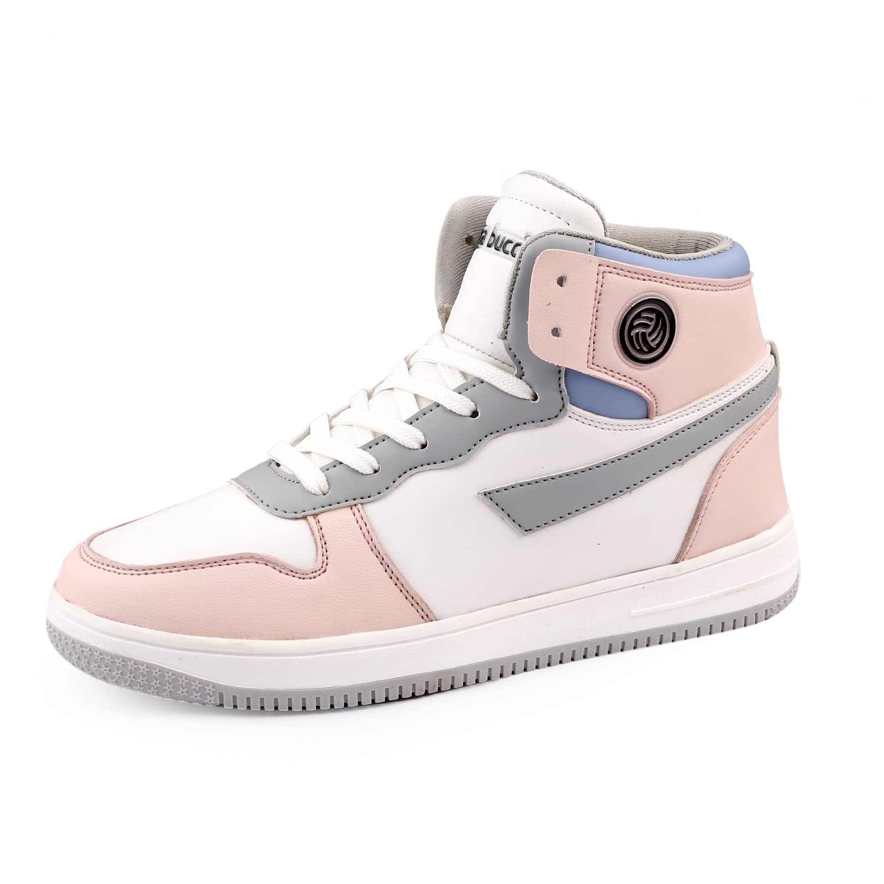 Bacca Bucci Femme High-Top Harmony Sneakers—Elegant Pastel Blue and Pink Women's Lace-Ups - Image 10