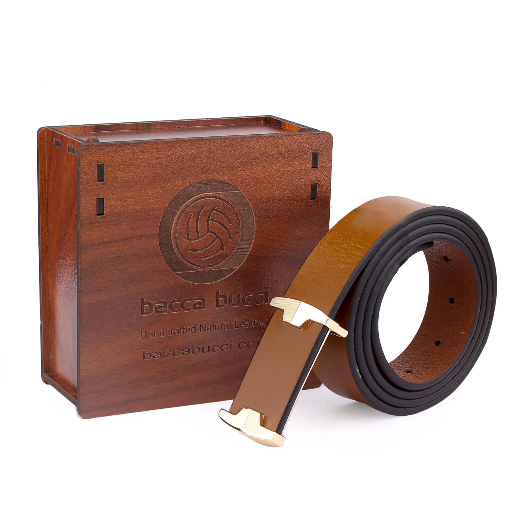 Bacca Bucci Genuine Leather Dress/Casual Men Belt with Pin Buckle - Image 5