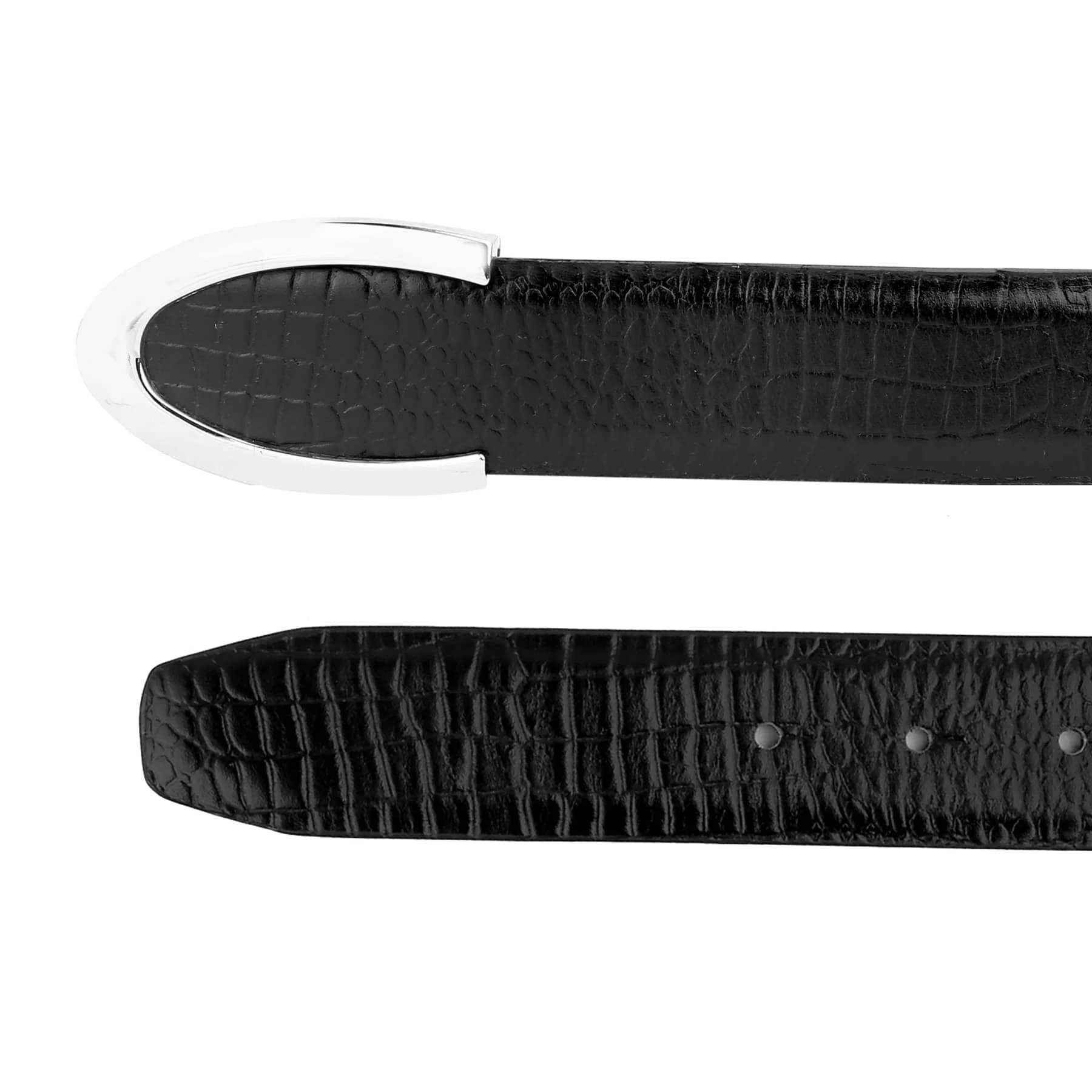Bacca Bucci Genuine Leather Textured Semi Formal Dress Belts with a Stylish Finish and Nickel-Free Buckle - Image 5