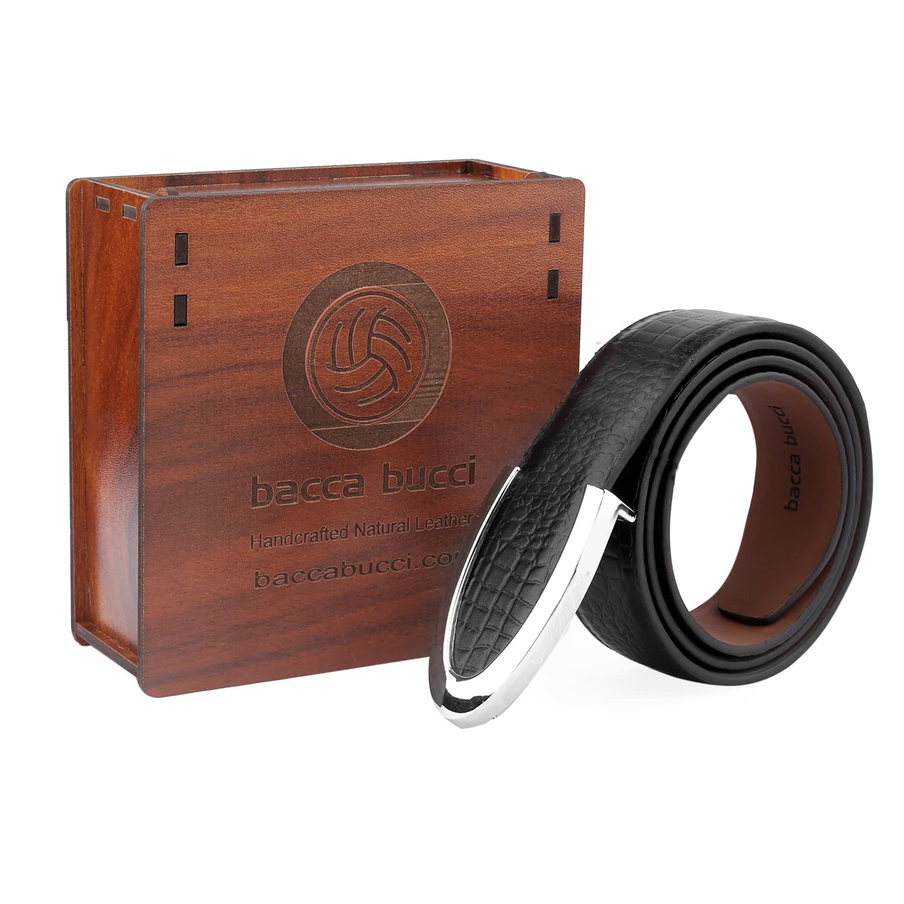 Bacca Bucci Genuine Leather Textured Semi Formal Dress Belts with a Stylish Finish and Nickel-Free Buckle - Image 7