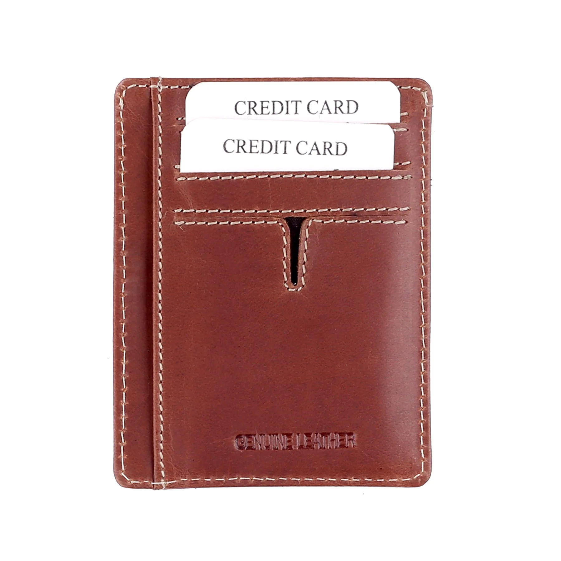 Bacca Bucci Genuine Leather Unisex Credit-Card Holder Wallet - Image 5
