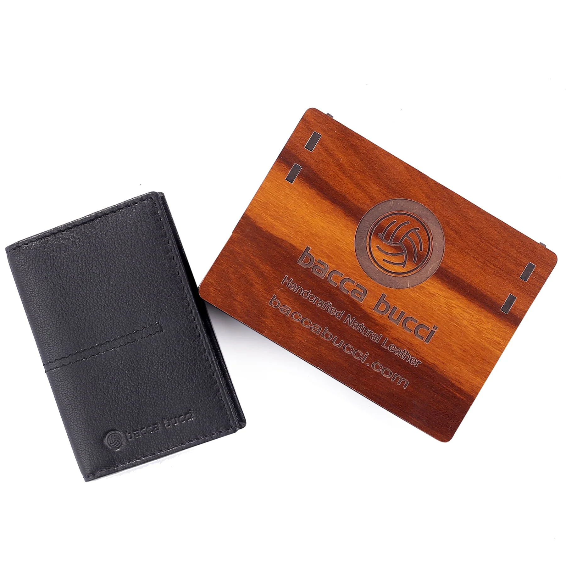 Bacca Bucci Genuine Leather Unisex Bi-Fold Credit Card Holder Wallet - Image 5