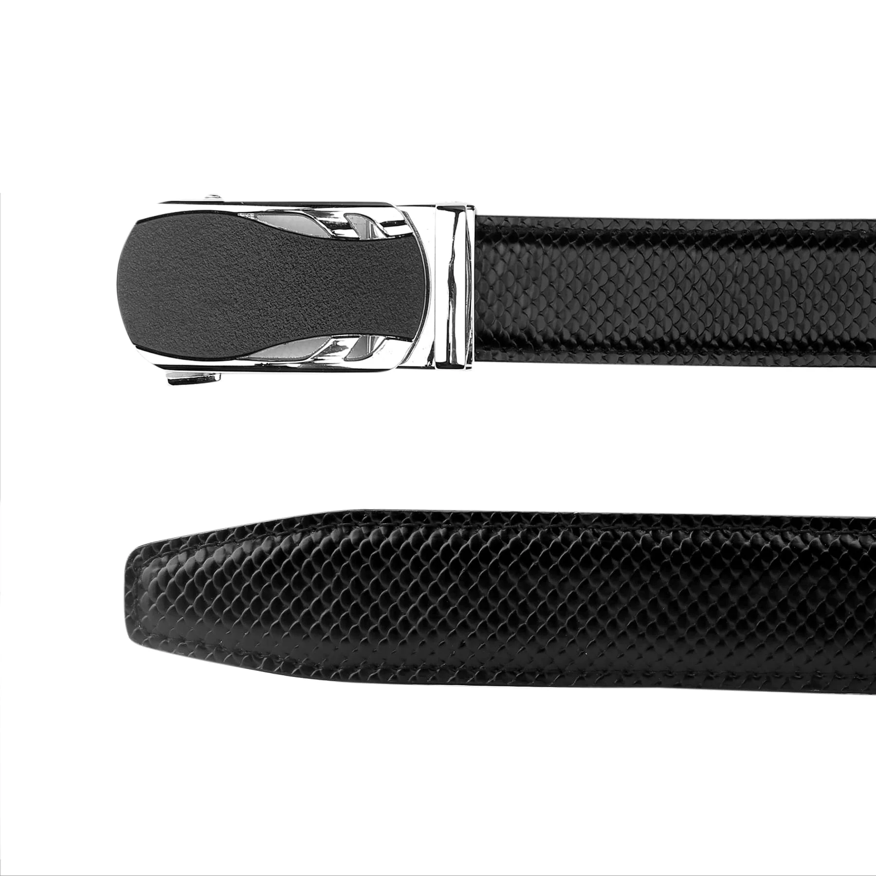 Bacca Bucci Premium Genuine Leather Formal Dress Belts with an Auto Lock Buckle - Image 4
