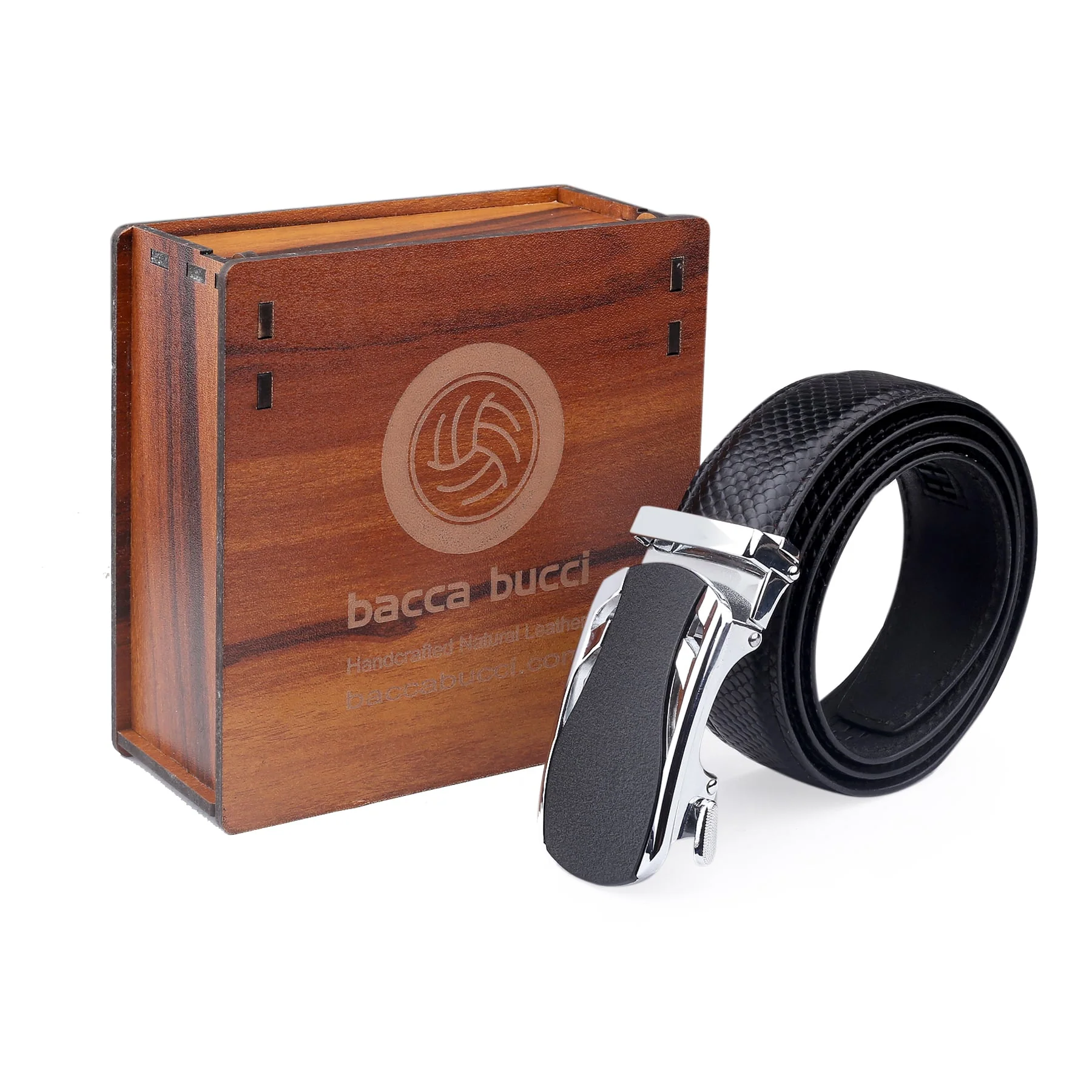 Bacca Bucci Premium Genuine Leather Formal Dress Belts with an Auto Lock Buckle - Image 5