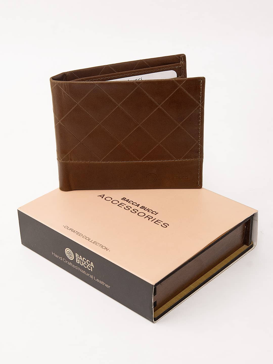 Bacca Bucci Leather Series Textured Bifold Wallet for Men - Image 5