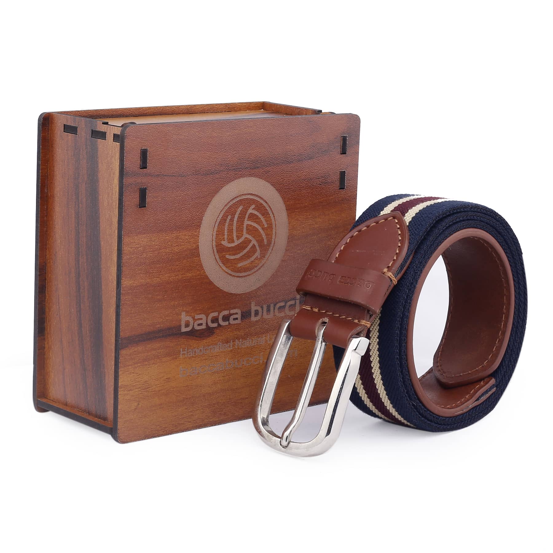 Bacca Bucci Mens Comfort Stretch Casual Fabric Belts - Image 6