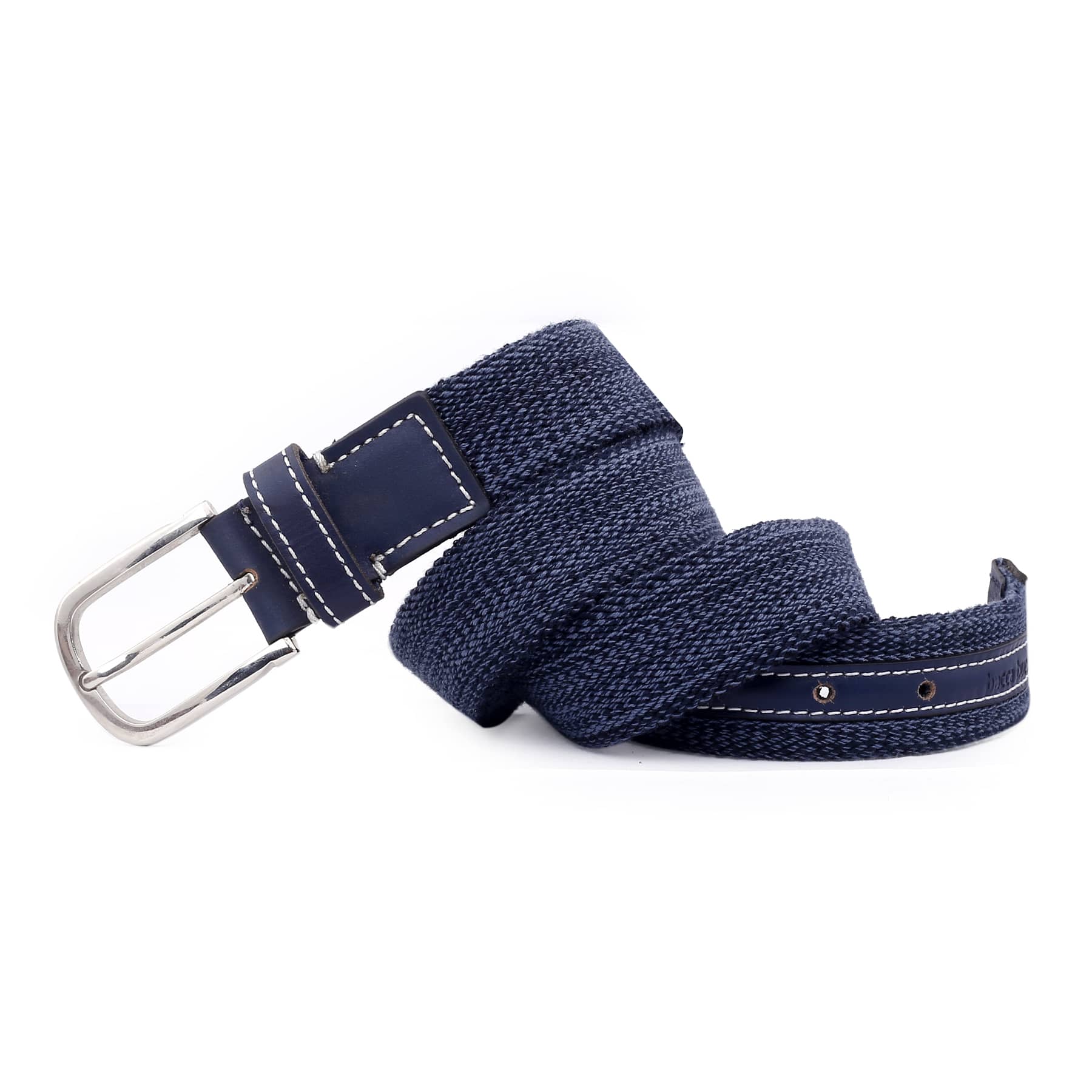 Bacca Bucci Men's Comfort Stretch Casual Fabric Belts-BLUE - Image 2