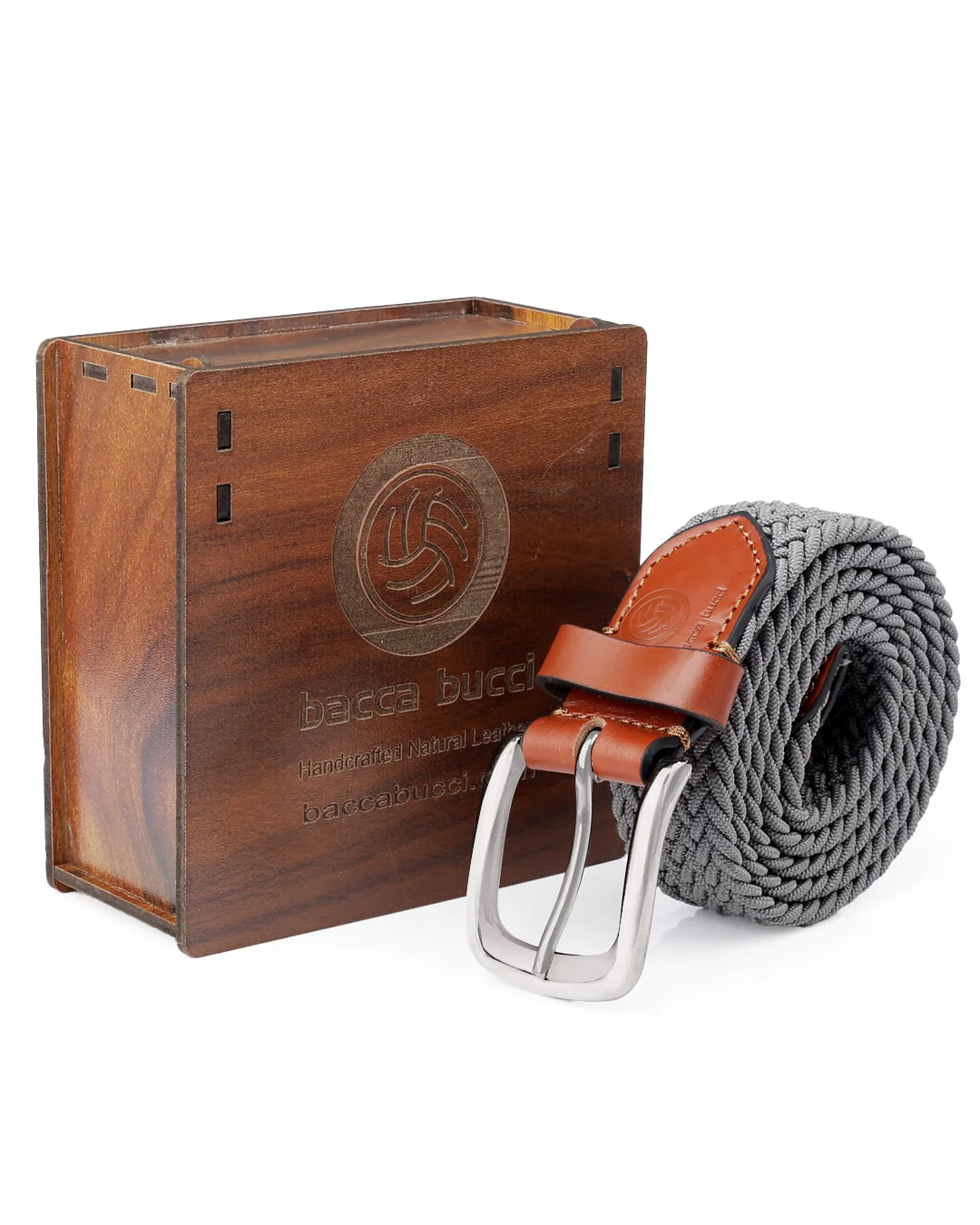 Bacca Bucci Men's Premium Elastic Braided Stretch Belt—Perfect for Golf, Casual, and Everyday Wear - Image 5