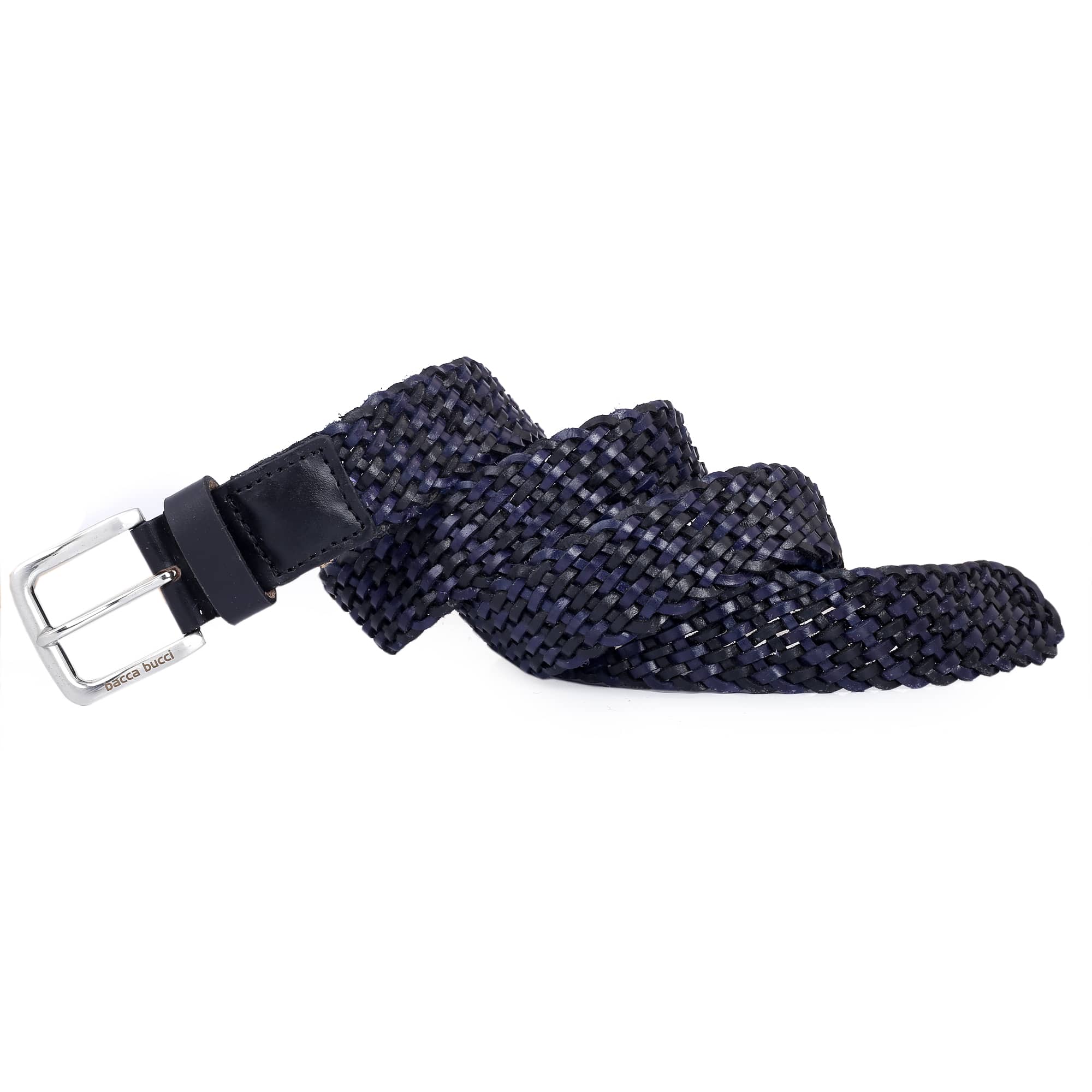 Bacca Bucci Men's Genuine Handmade Braided Leather Belt - Image 2