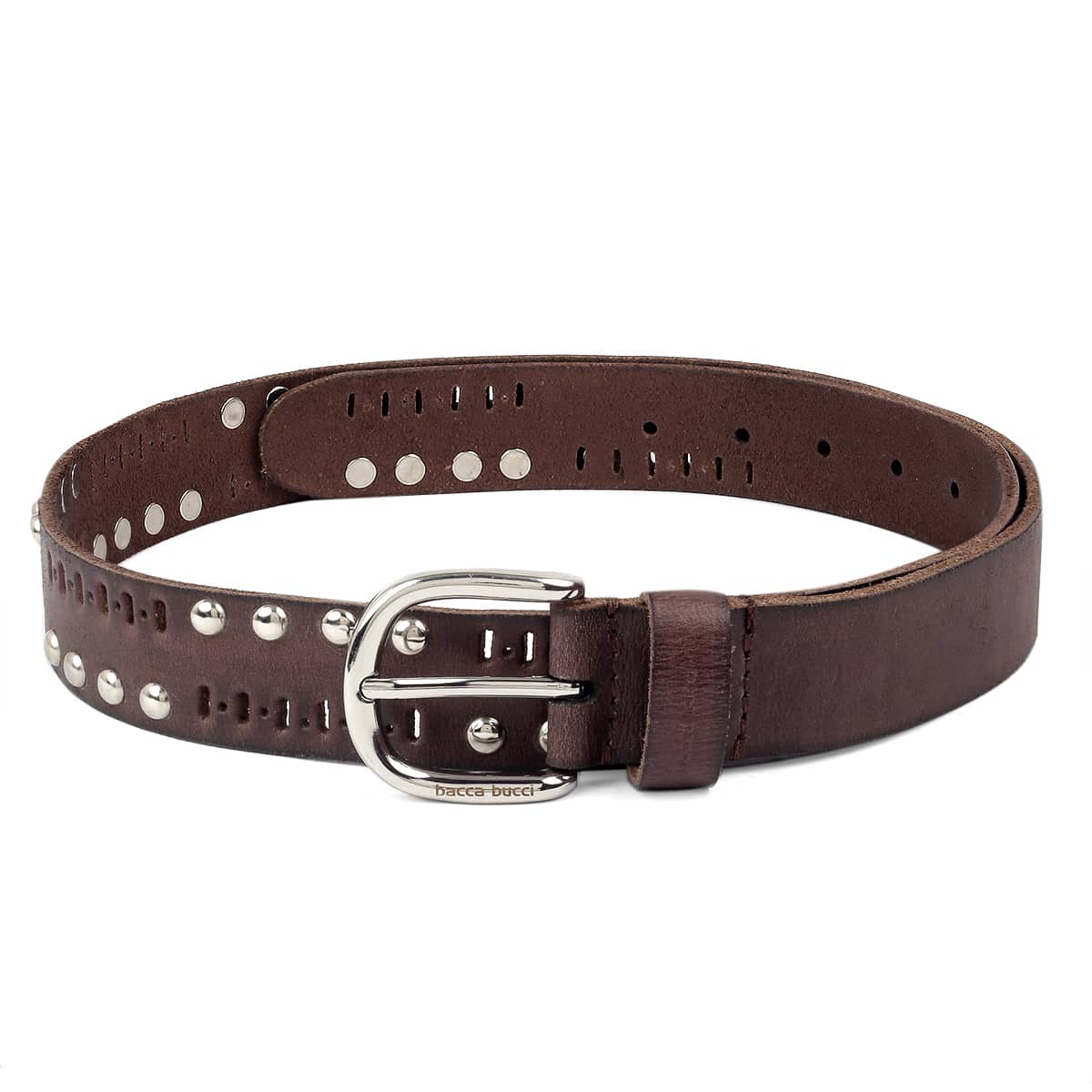 Bacca Bucci Men's Stylish Studded Casual Leather Rivets Belt with Nickle Free Buckle - Image 3