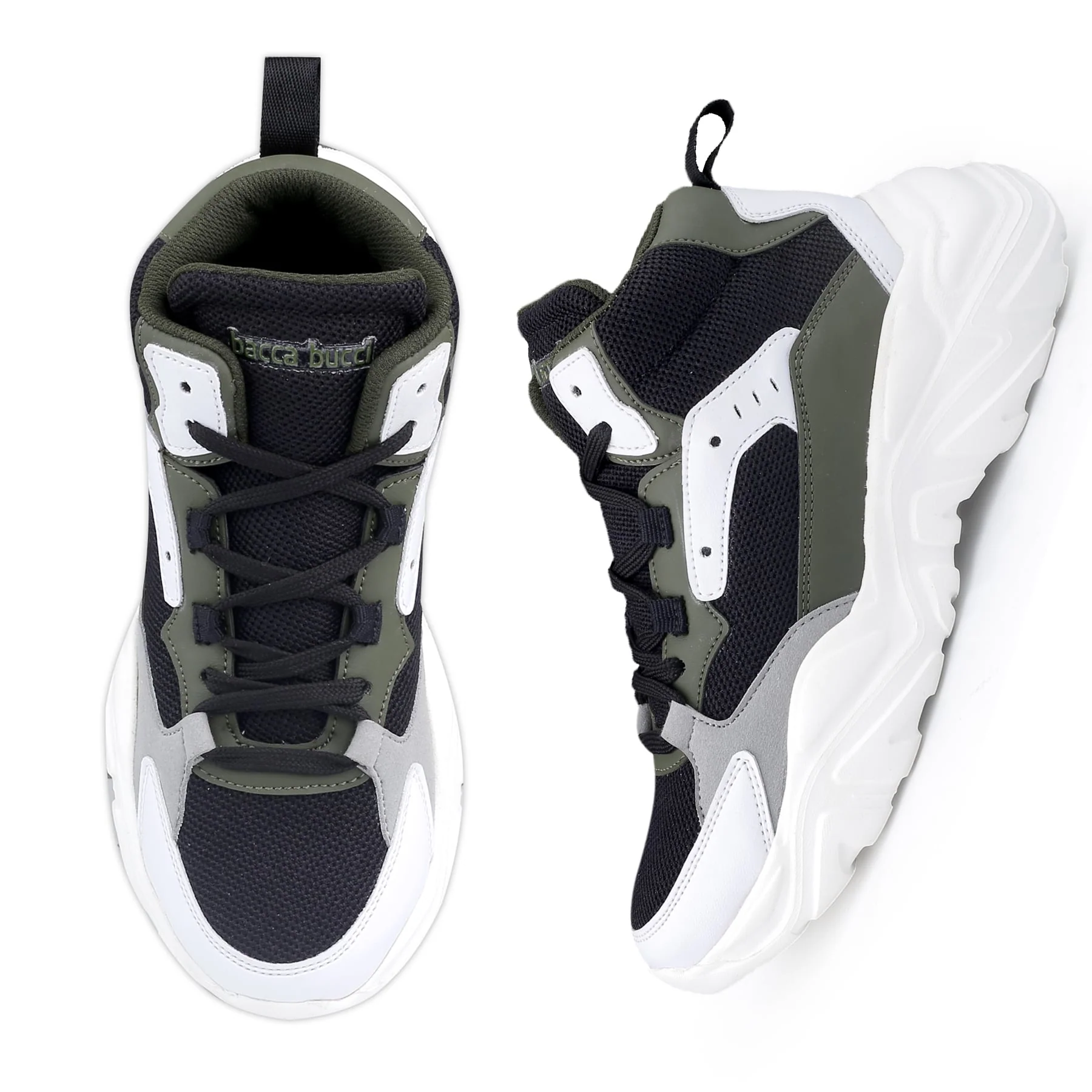 Bacca Bucci NYRA Mid-top Platform Fashion Sneakers For Women | StreetWear Chunky Sneakers - Image 12