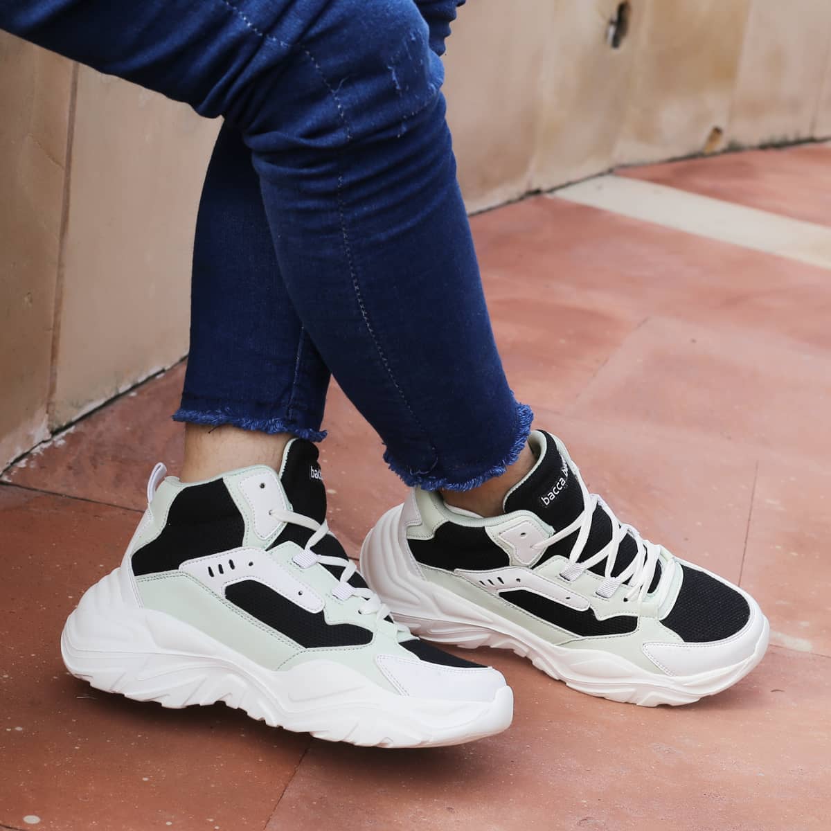 Bacca Bucci NYRA Mid-top Platform Fashion Sneakers For Women | StreetWear Chunky Sneakers - Image 4