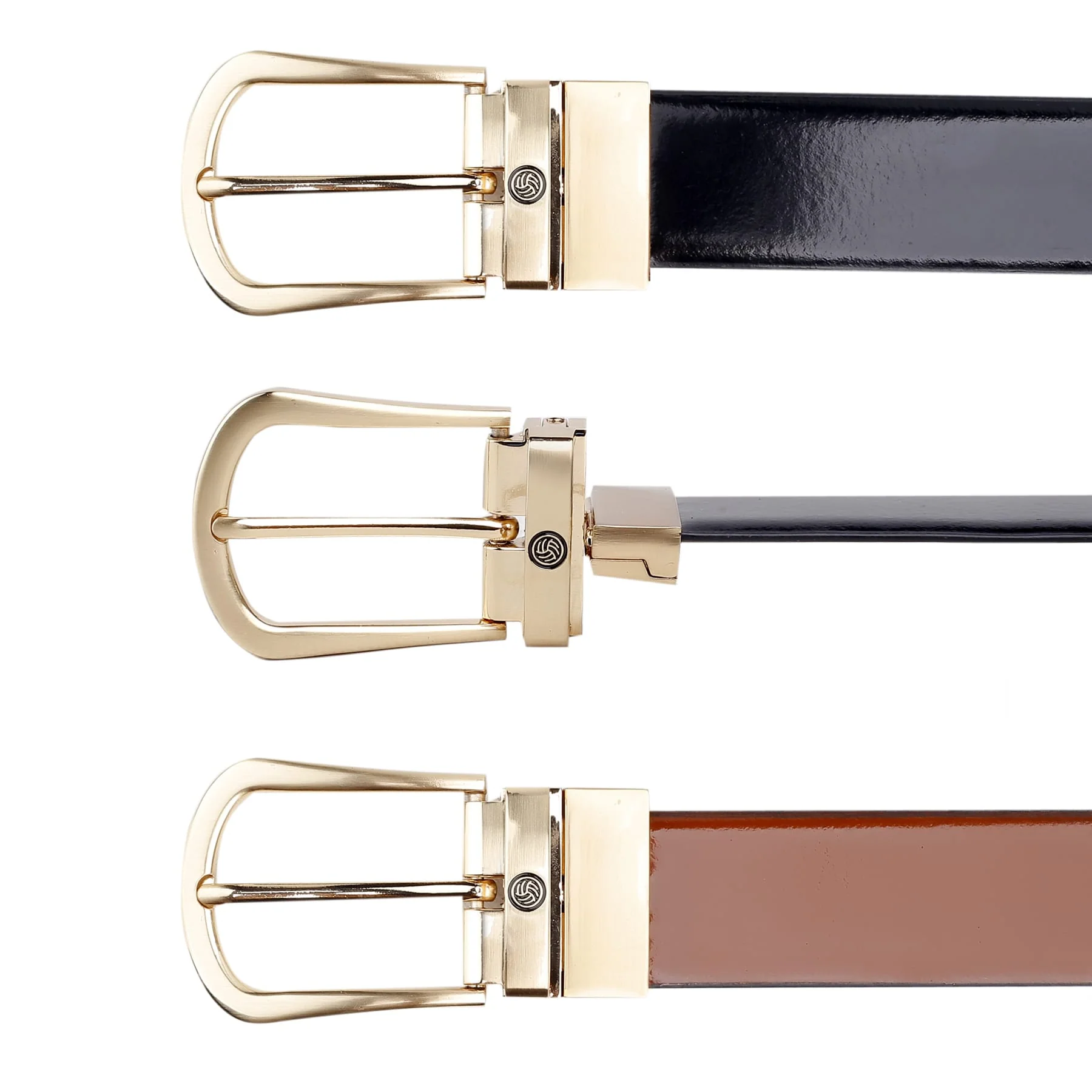Bacca Bucci Reversible Genuine Leather Formal Dress Belts - Image 5