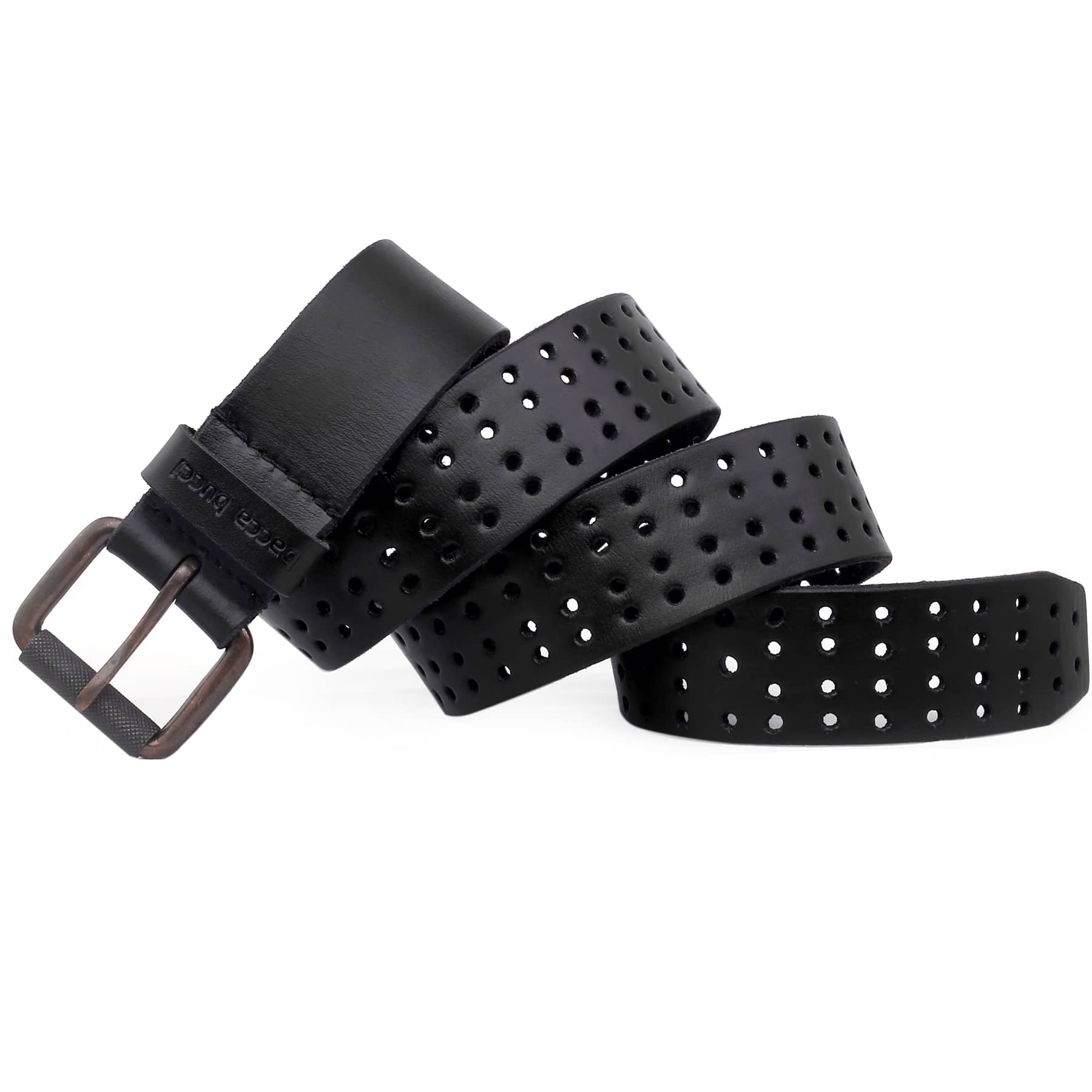 Bacca Bucci Single Roller Vintage One-Piece 100% Full Leather Jeans Belt for men - Image 2