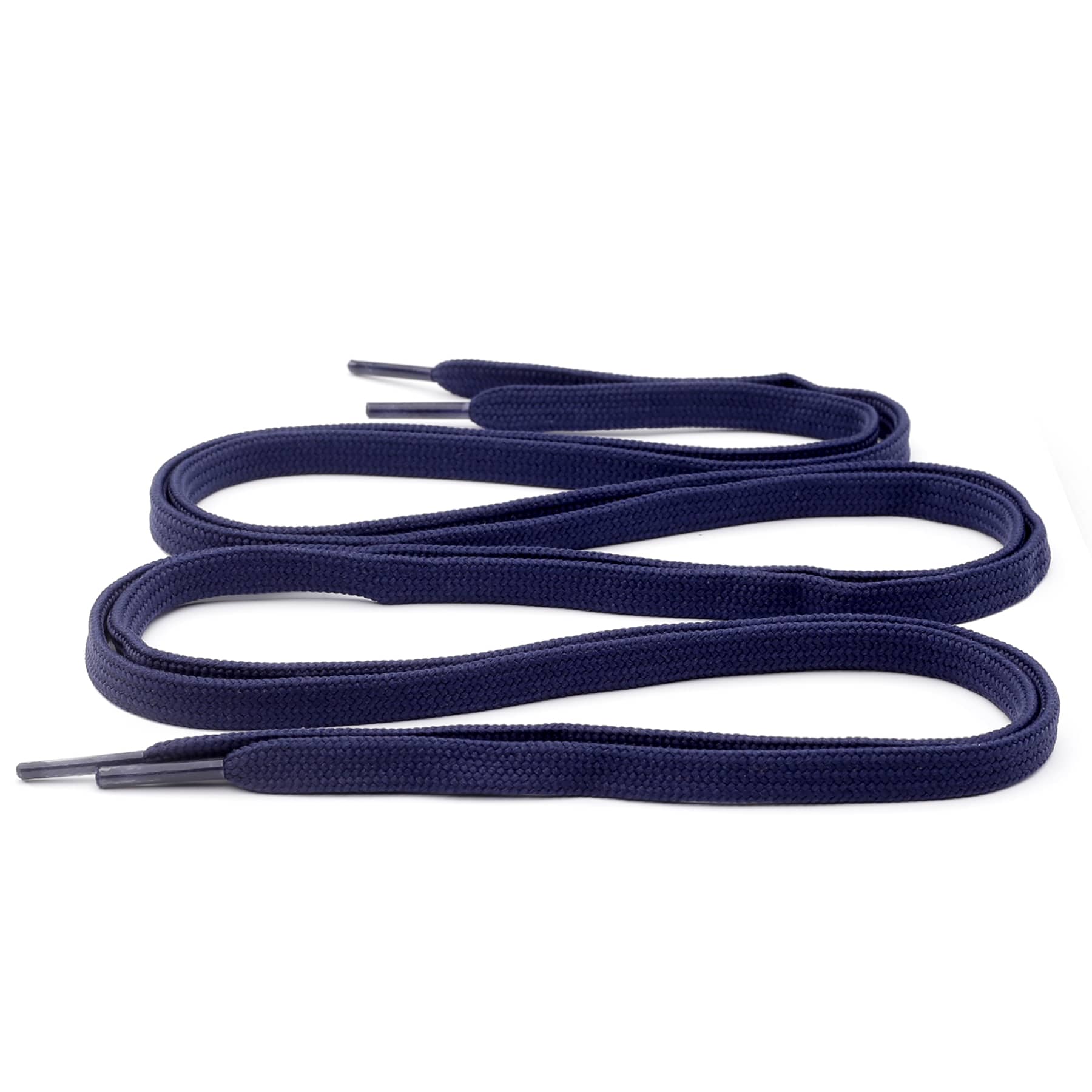 Bacca Bucci Sneaker Shoe Laces | Flat | Black- Navy Blue - Image 18