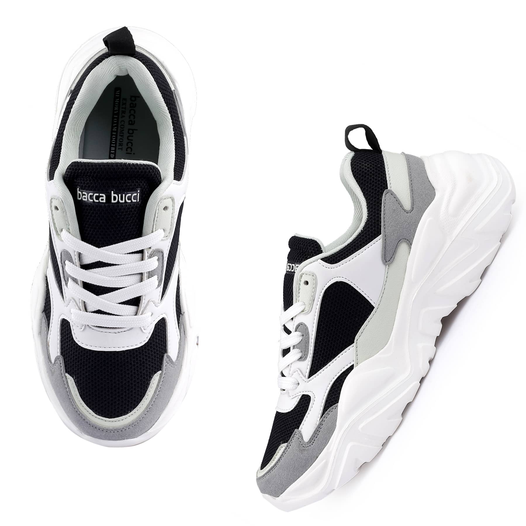 Bacca Bucci SPARK Low-top Platform ColorBlock Fashion Sneakers For Women | StreetWear Chunky Sneakers - Image 5