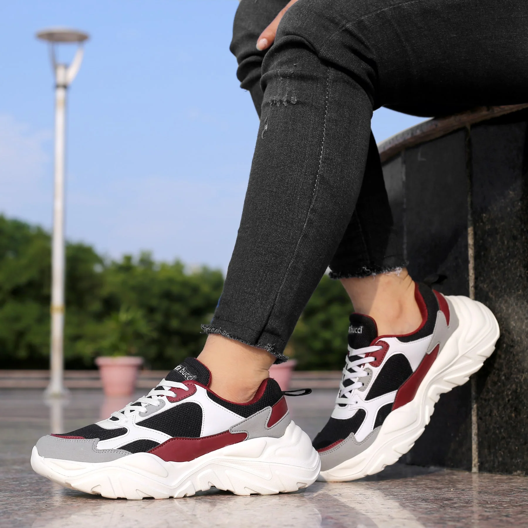 Bacca Bucci SPARK Low-top Platform ColorBlock Fashion Sneakers For Women | StreetWear Chunky Sneakers - Image 8