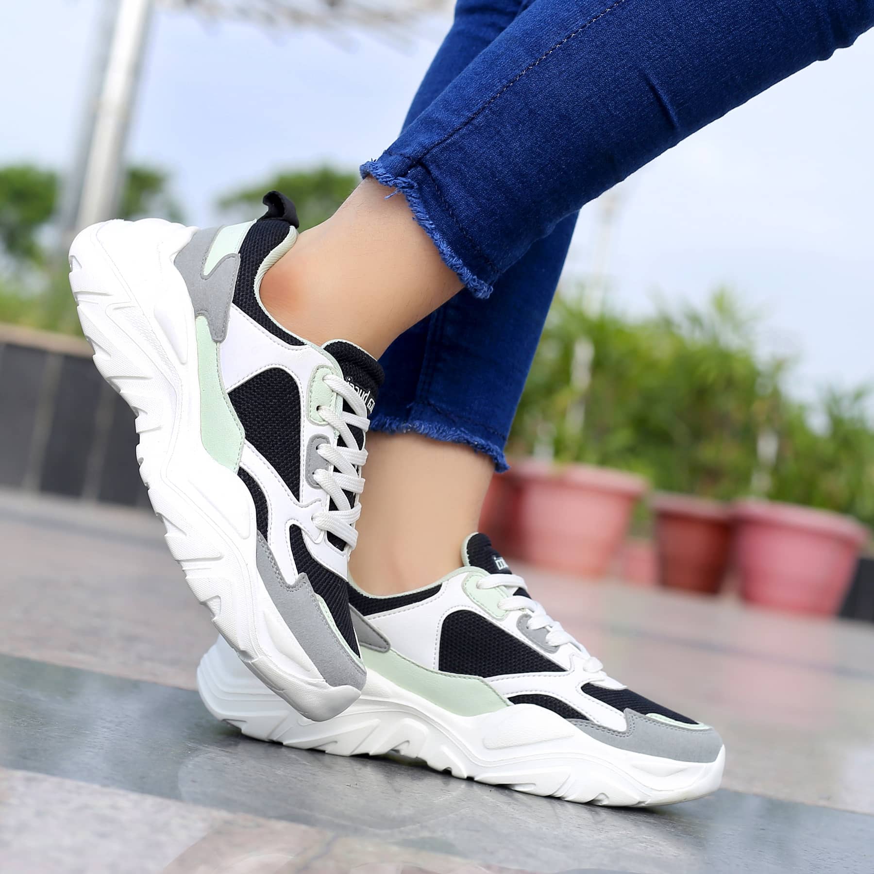 Bacca Bucci SPARK Low-top Platform ColorBlock Fashion Sneakers For Women | StreetWear Chunky Sneakers - Image 10
