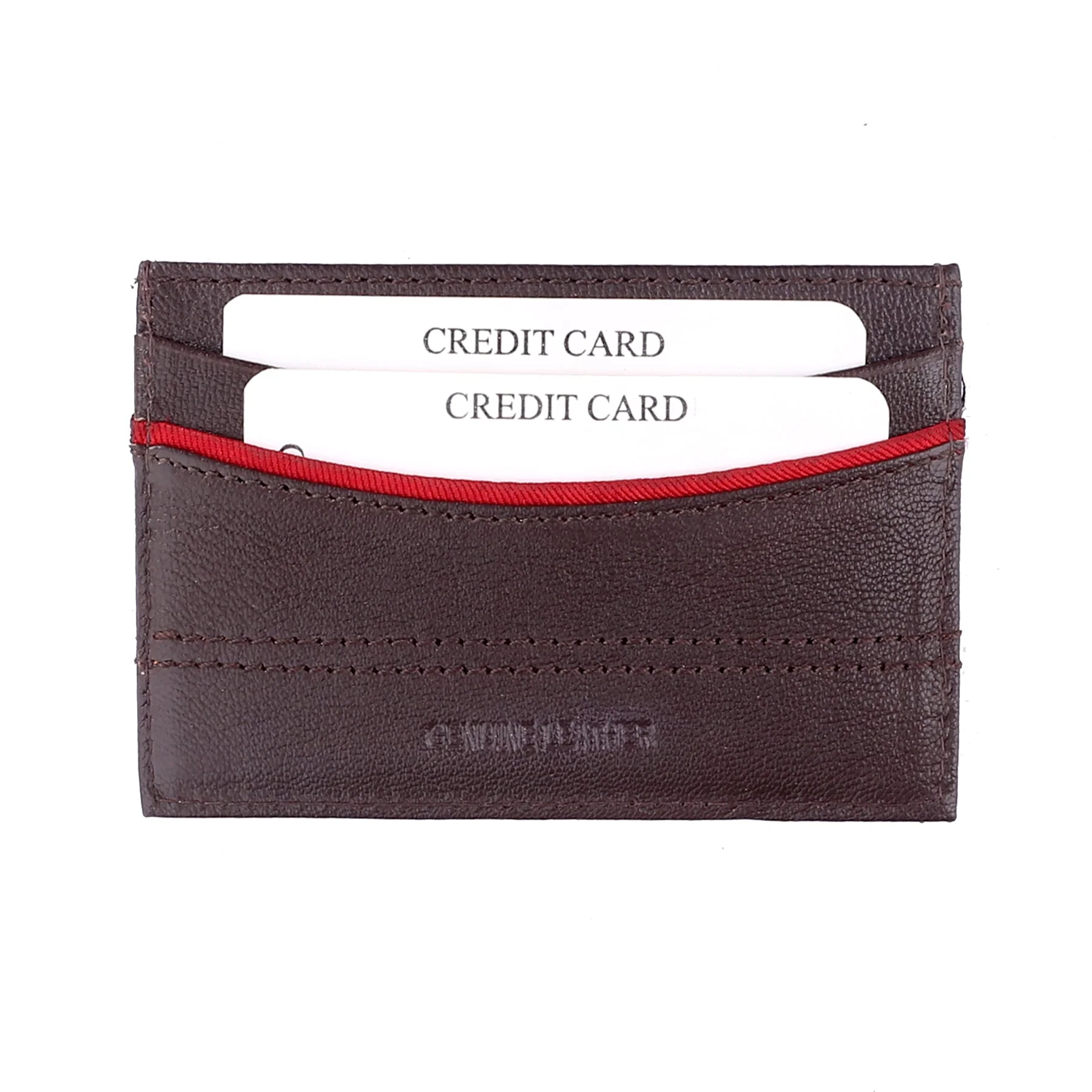 Bacca Bucci Unisex Genuine Leather Credit Card Holder Wallet - Image 5