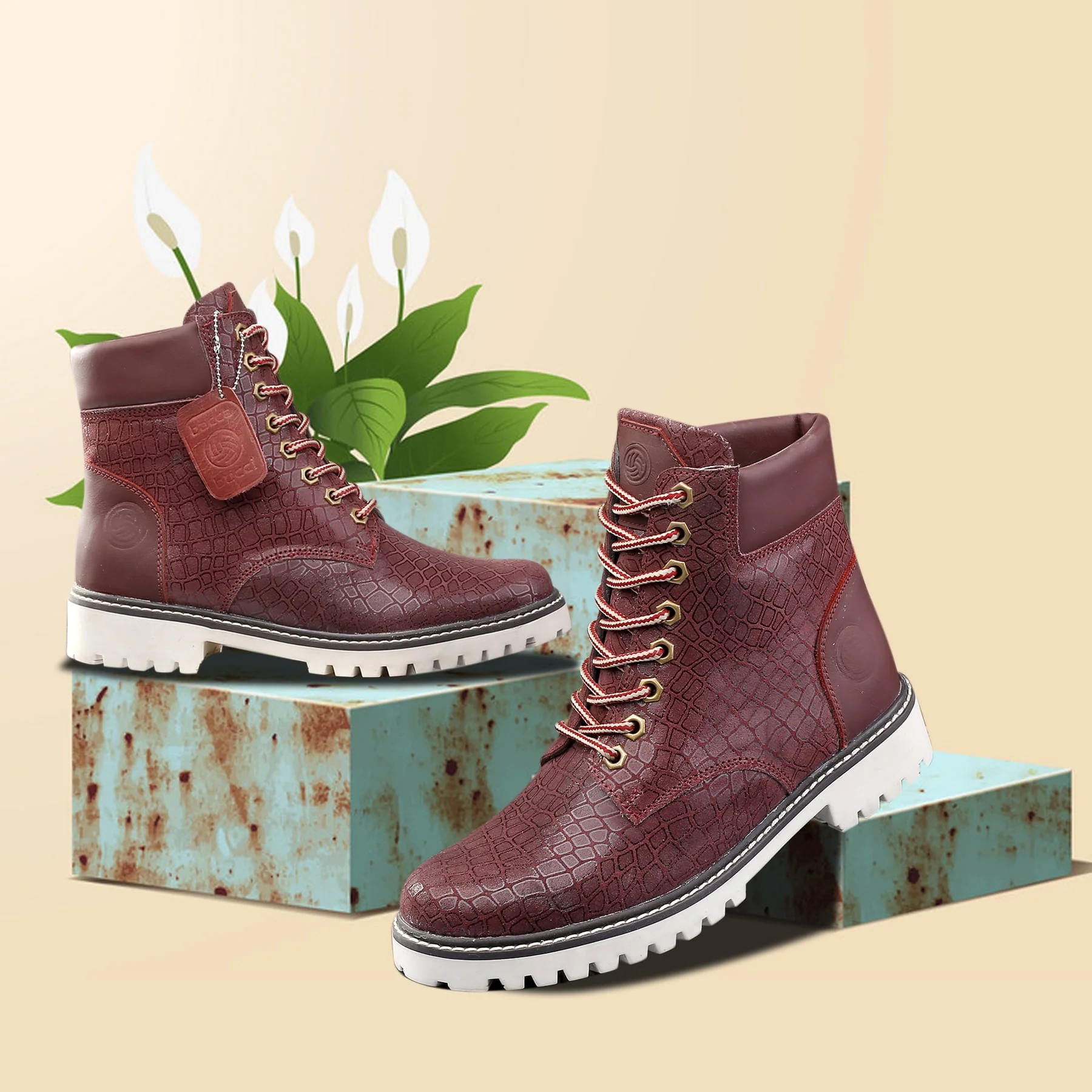 Bacca Bucci WOMEN Genuine-Leather High-Ankle Chukka Boots | Model Name: VIENNA - Image 15