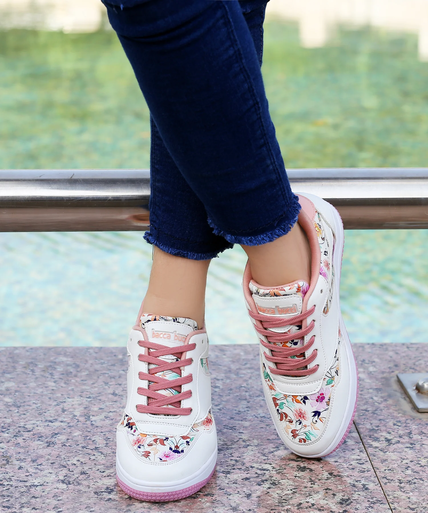 Bacca Bucci VIXEN Low Top Flat Sole Fashion Women's Sneakers with Digital Prints - Image 2