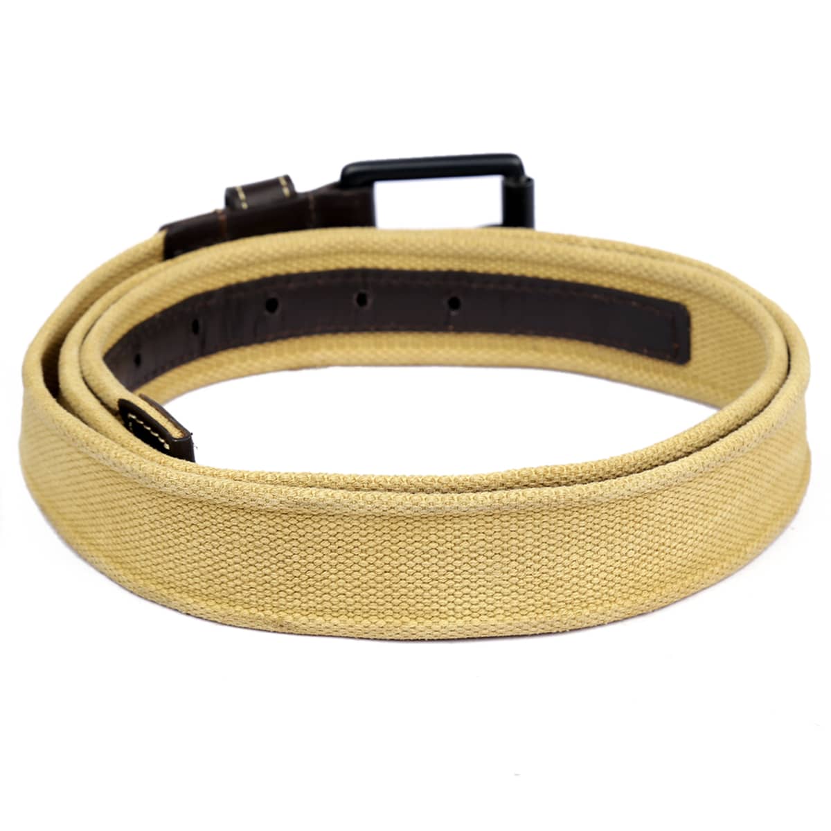 Bacca Bucci Water-Washed Canvas Belt with Genuine Leather Component - Image 5