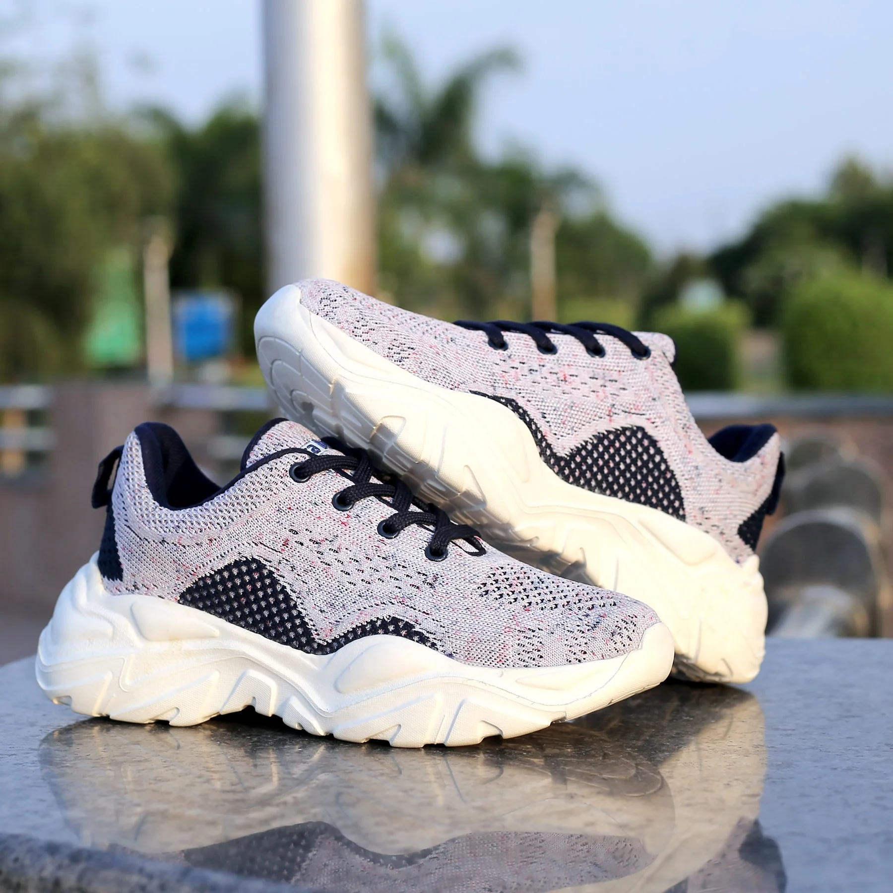 Bacca Bucci Women CHARLOTTE Low-top Platform Fashion Shoes | Street-Wear Knitted Chunky Sneakers - Image 11