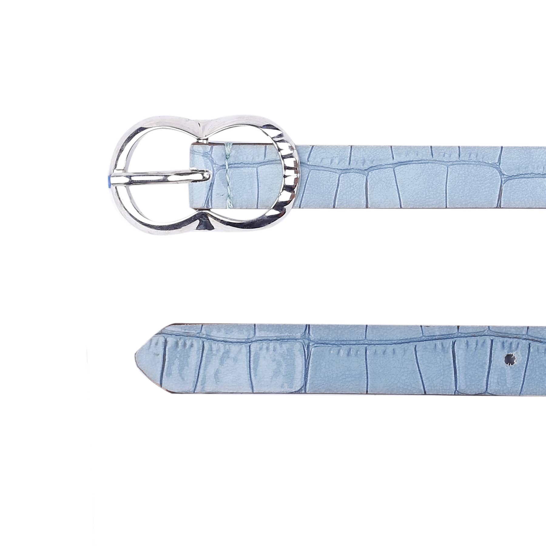 Bacca Bucci Women Leather Belts with Imported Nickle Free Buckle | Width : 20 MM | Croco Luster Belt - Image 10
