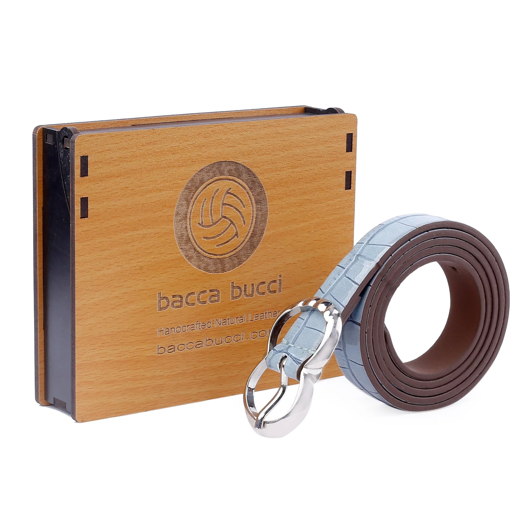 Bacca Bucci Women Leather Belts with Imported Nickle Free Buckle | Width : 20 MM | Croco Luster Belt - Image 12