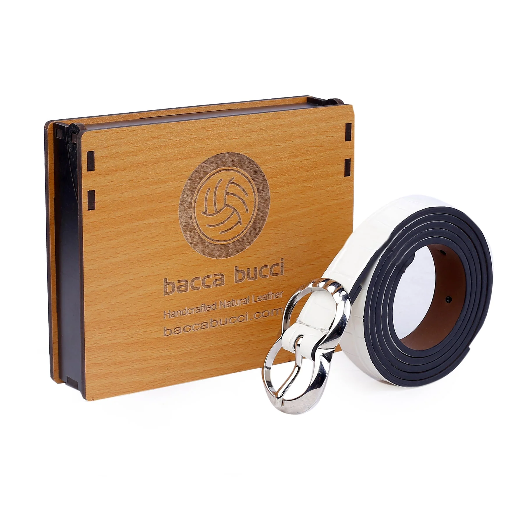 Bacca Bucci Women Leather Belts with Imported Nickle Free Buckle | Width : 20 MM | Croco Luster Belt - Image 30