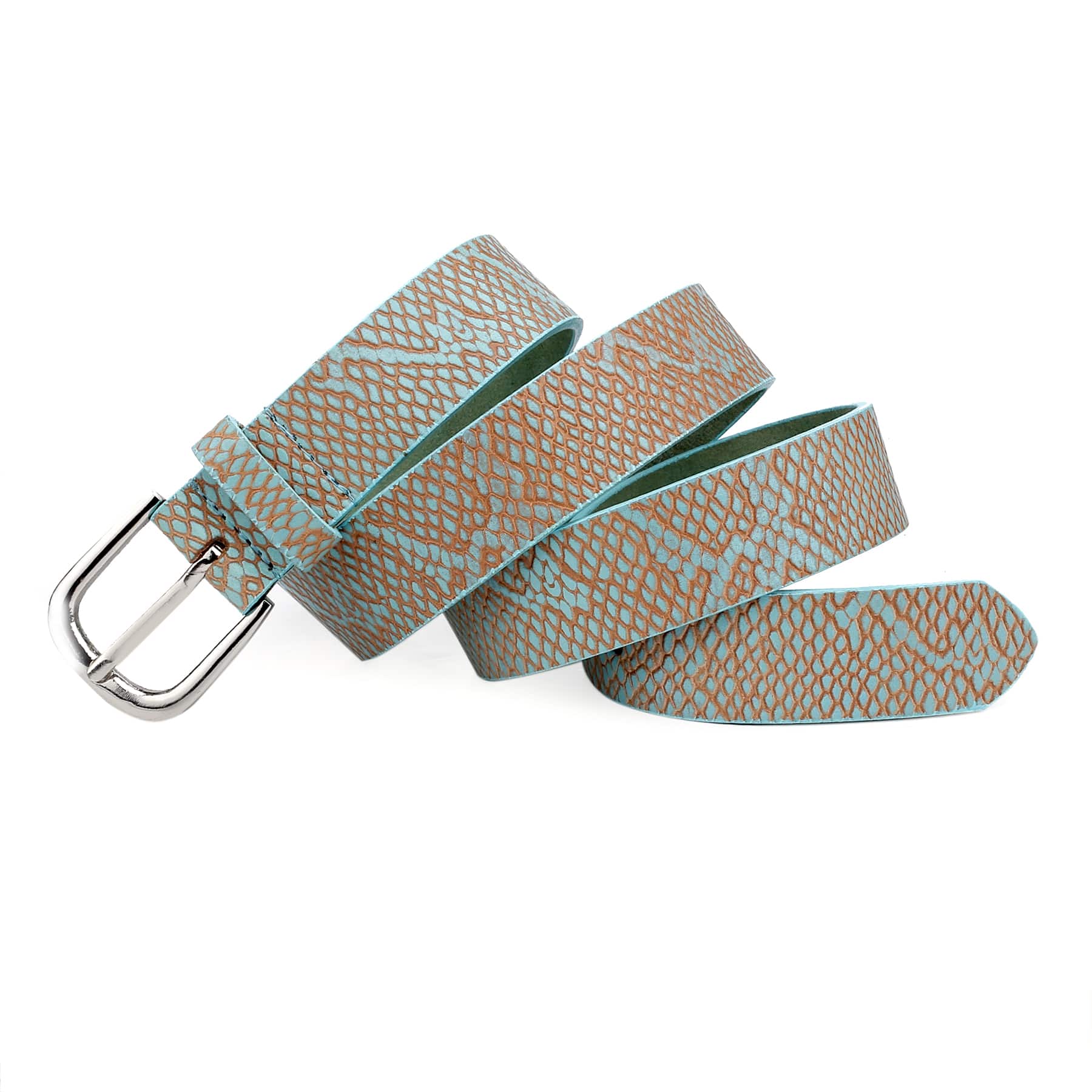 Bacca Bucci Women Genuine Leather Belts with Imported Nickle Free Buckle | Width : 28 MM | Two tone Finish Belt - Image 2