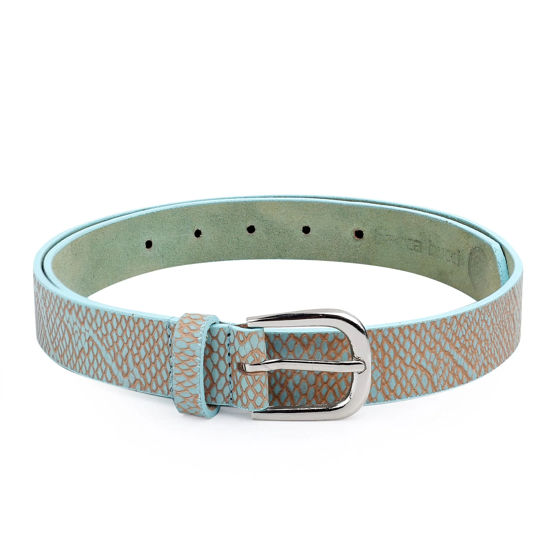Bacca Bucci Women Genuine Leather Belts with Imported Nickle Free Buckle | Width : 28 MM | Two tone Finish Belt - Image 4