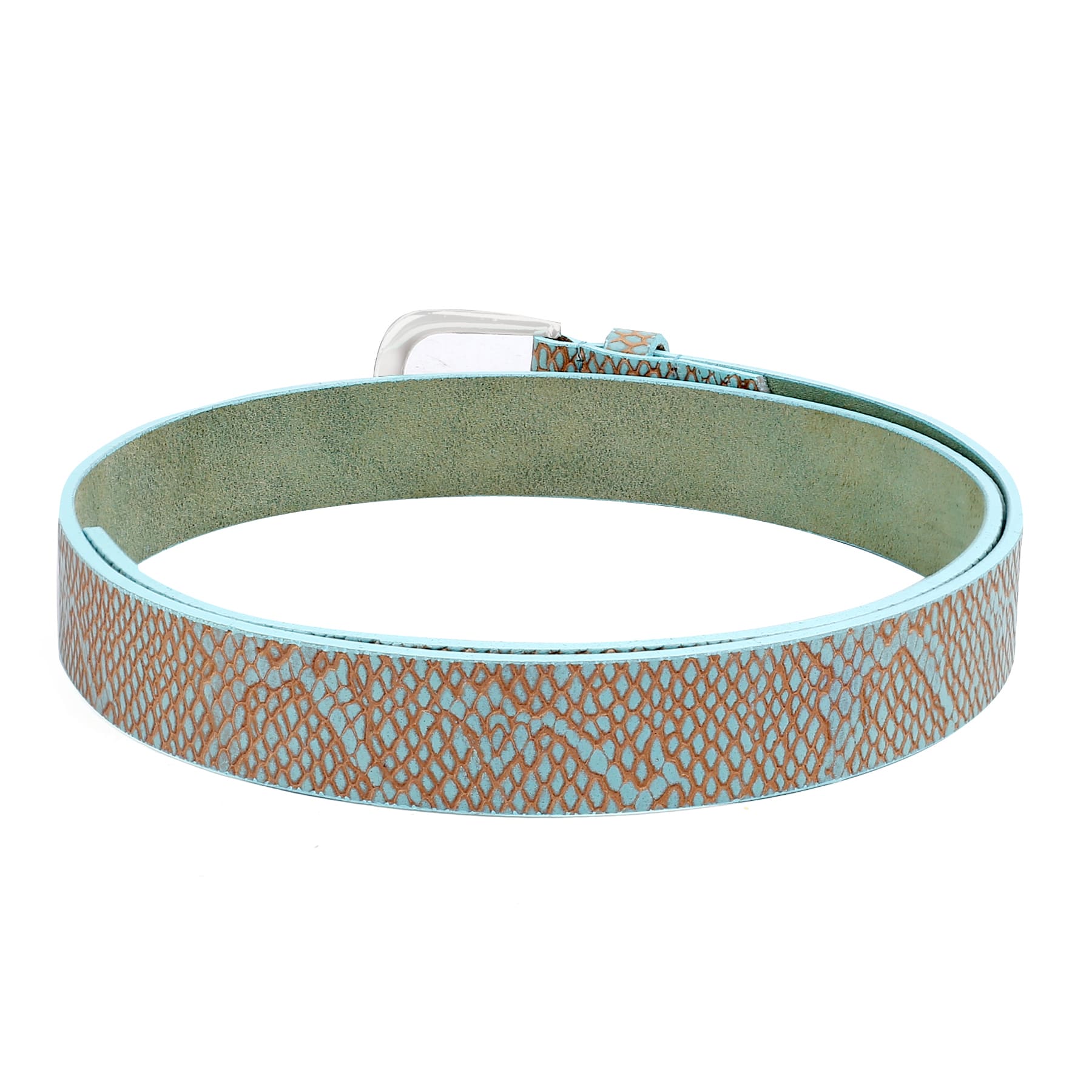 Bacca Bucci Women Genuine Leather Belts with Imported Nickle Free Buckle | Width : 28 MM | Two tone Finish Belt - Image 12