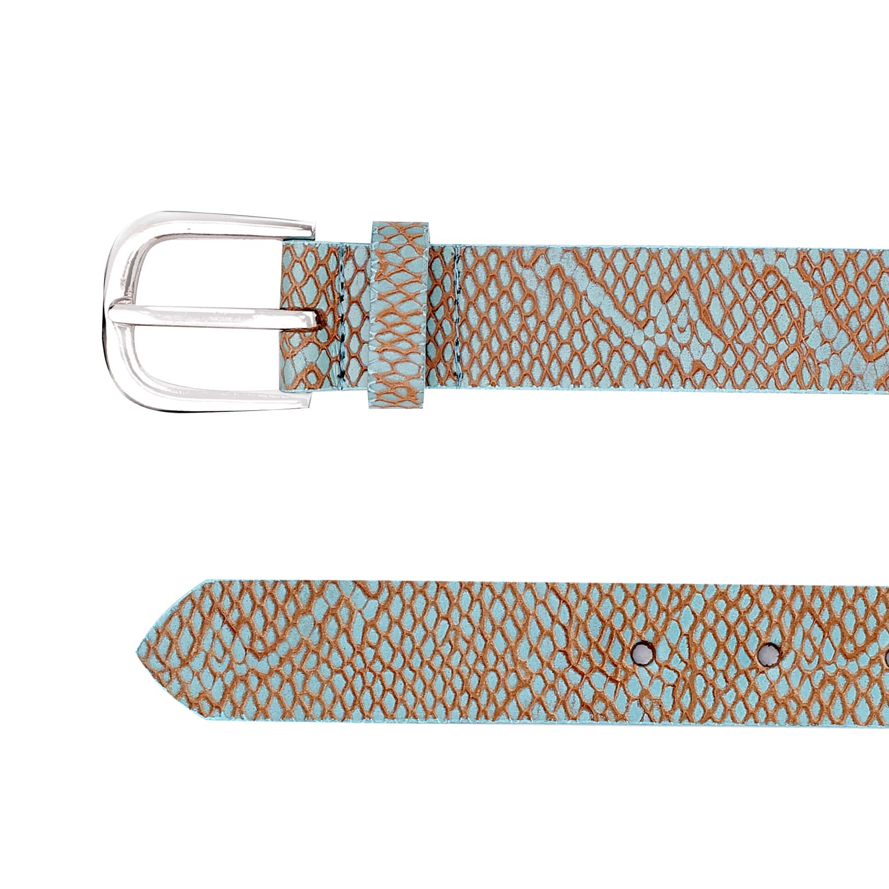 Bacca Bucci Women Genuine Leather Belts with Imported Nickle Free Buckle | Width : 28 MM | Two tone Finish Belt - Image 13