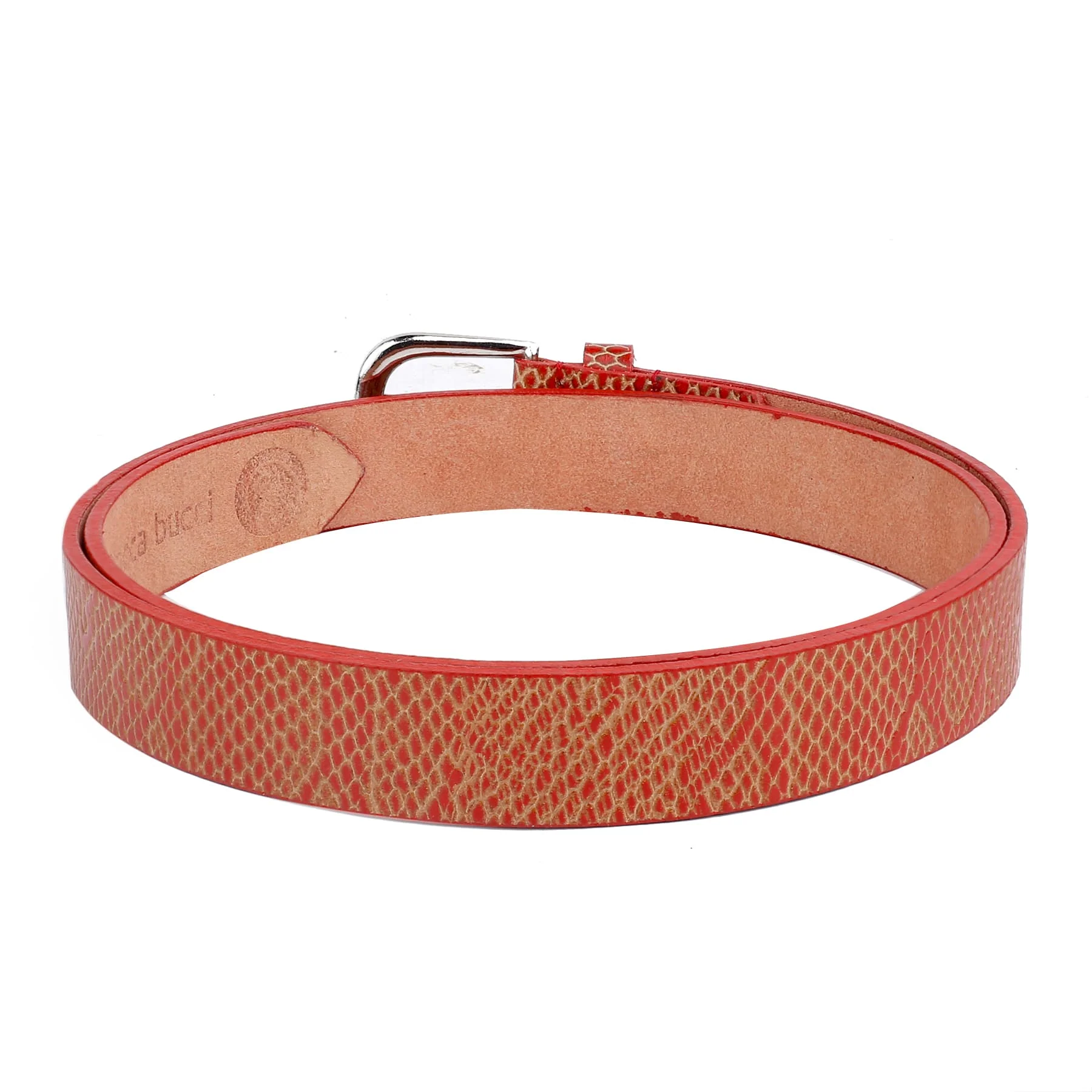Bacca Bucci Women Genuine Leather Belts with Imported Nickle Free Buckle | Width : 28 MM | Two tone Finish Belt - Image 27