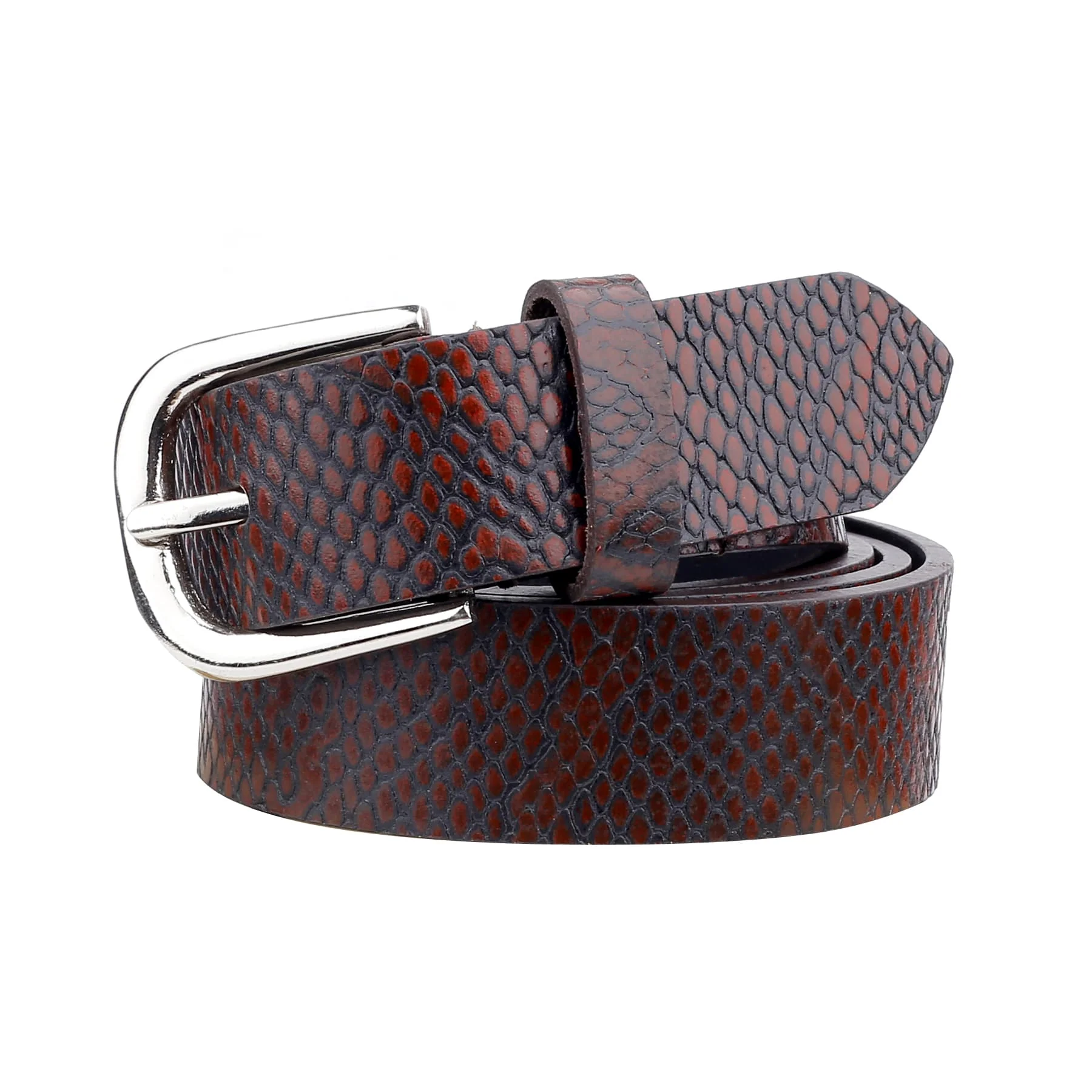 Bacca Bucci Women Genuine Leather Belts with Imported Nickle Free Buckle | Width : 28 MM | Two tone Finish Belt - Image 15