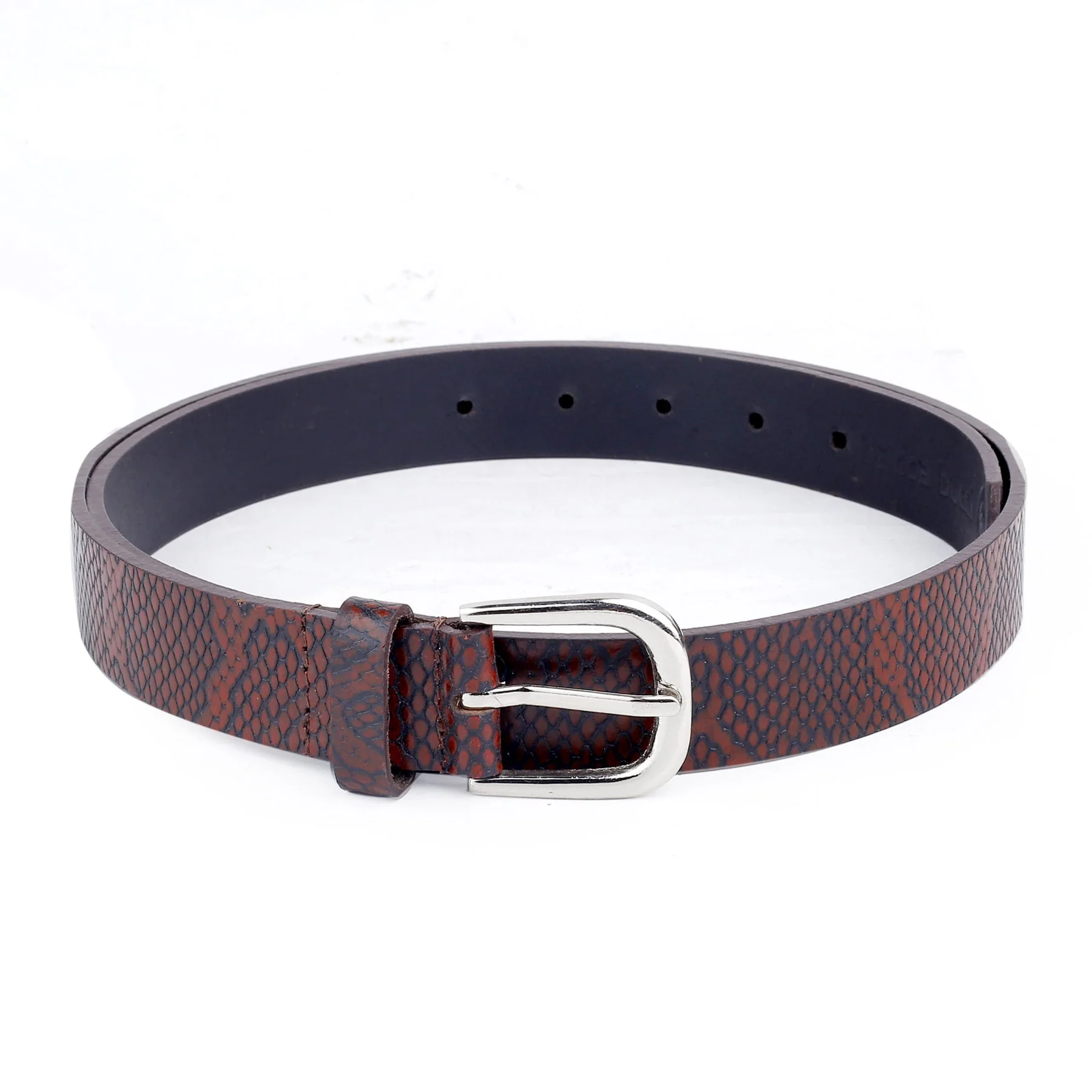 Bacca Bucci Women Genuine Leather Belts with Imported Nickle Free Buckle | Width : 28 MM | Two tone Finish Belt - Image 4
