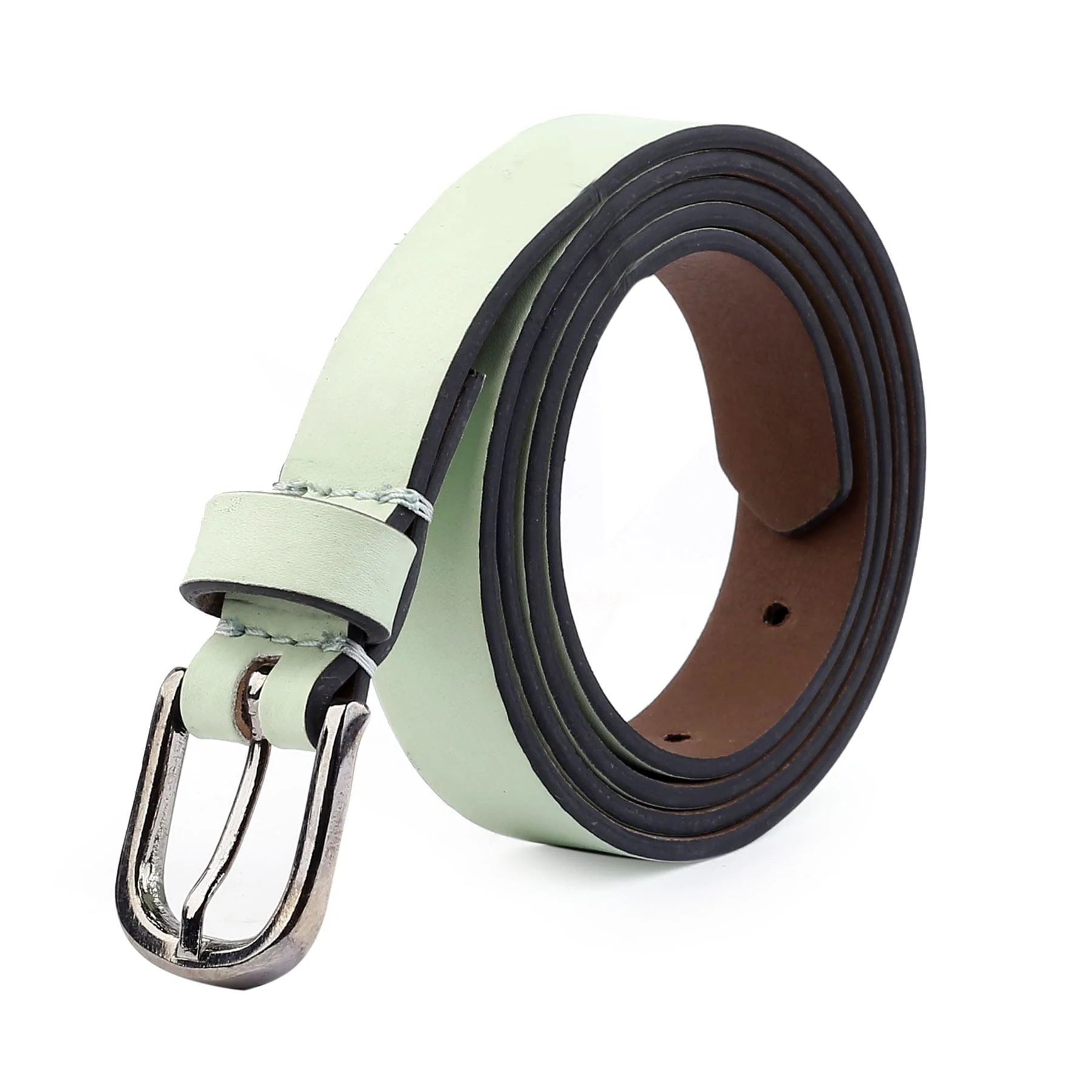 Bacca Bucci Women Leather Belts with Imported Nickle Free Buckle | Width : 20 MM | Solid Color Luster Finish Belt - Image 8