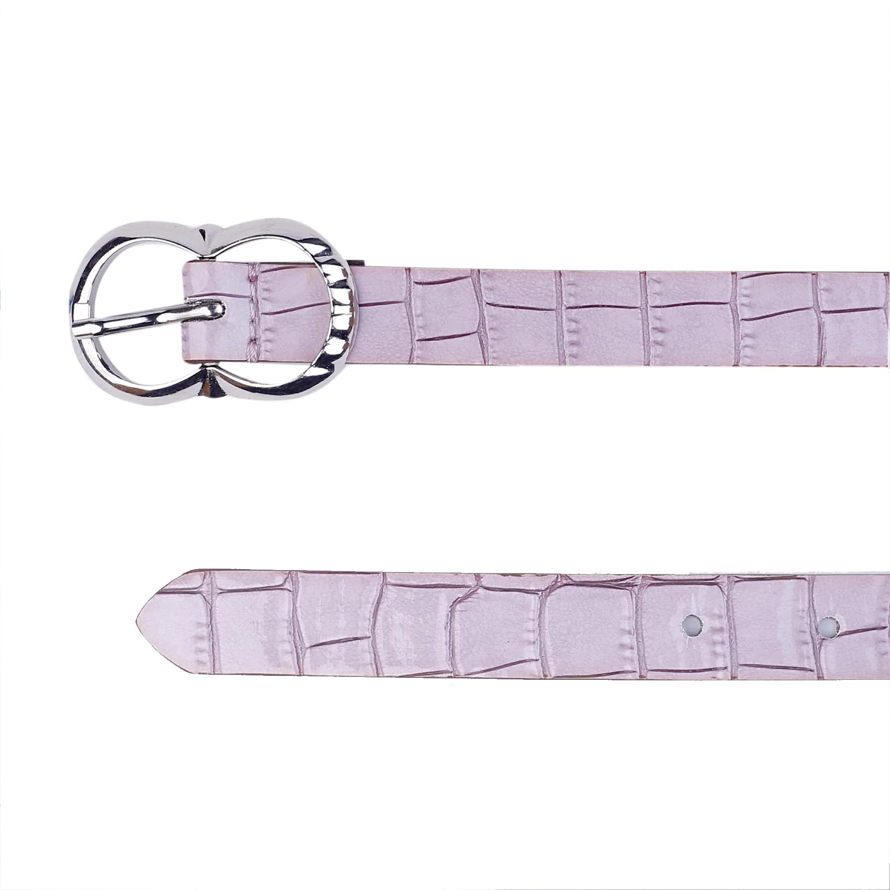 Bacca Bucci Women Leather Belts with Imported Nickle Free Buckle | Width : 20 MM | Croco Luster Belt - Image 5