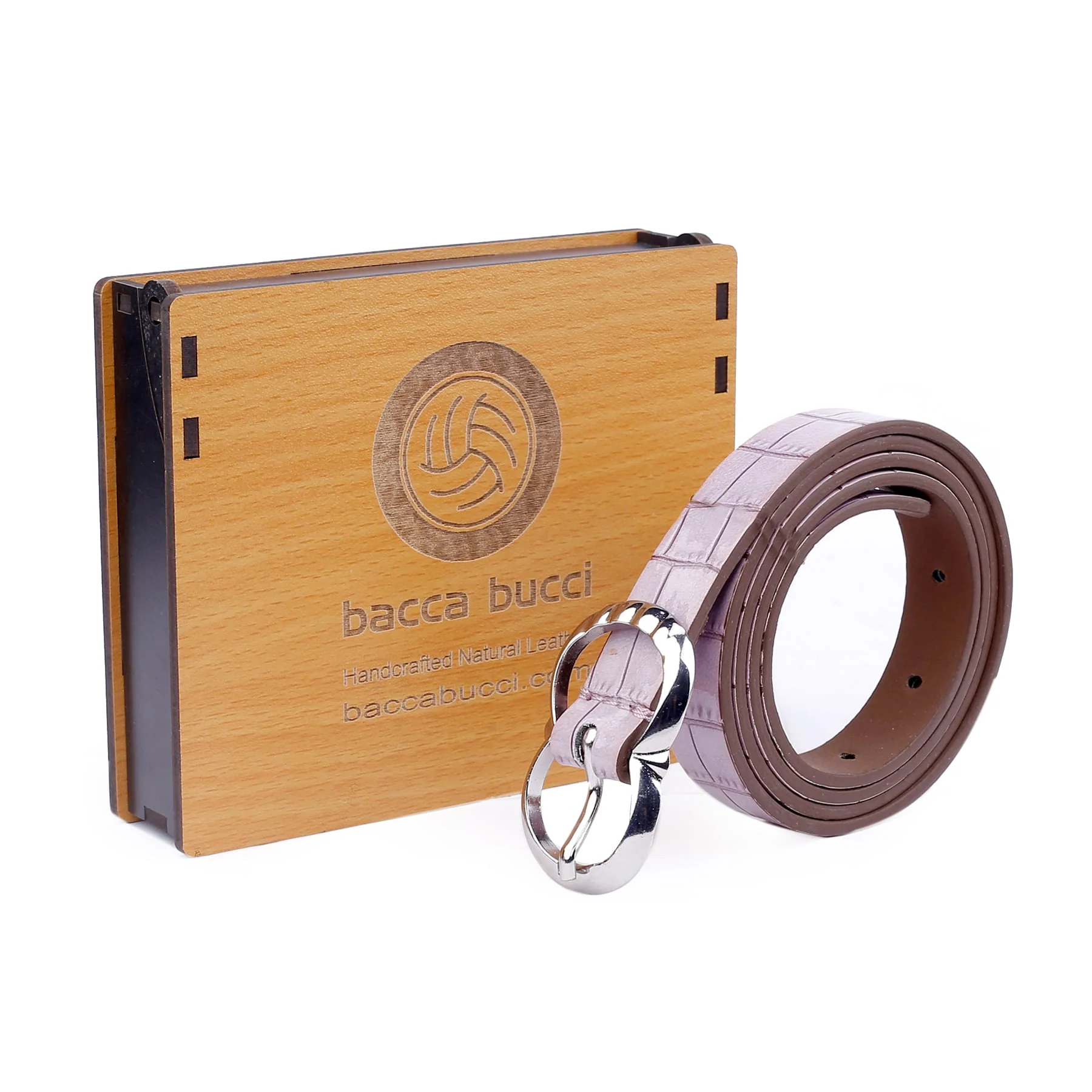 Bacca Bucci Women Leather Belts with Imported Nickle Free Buckle | Width : 20 MM | Croco Luster Belt - Image 6